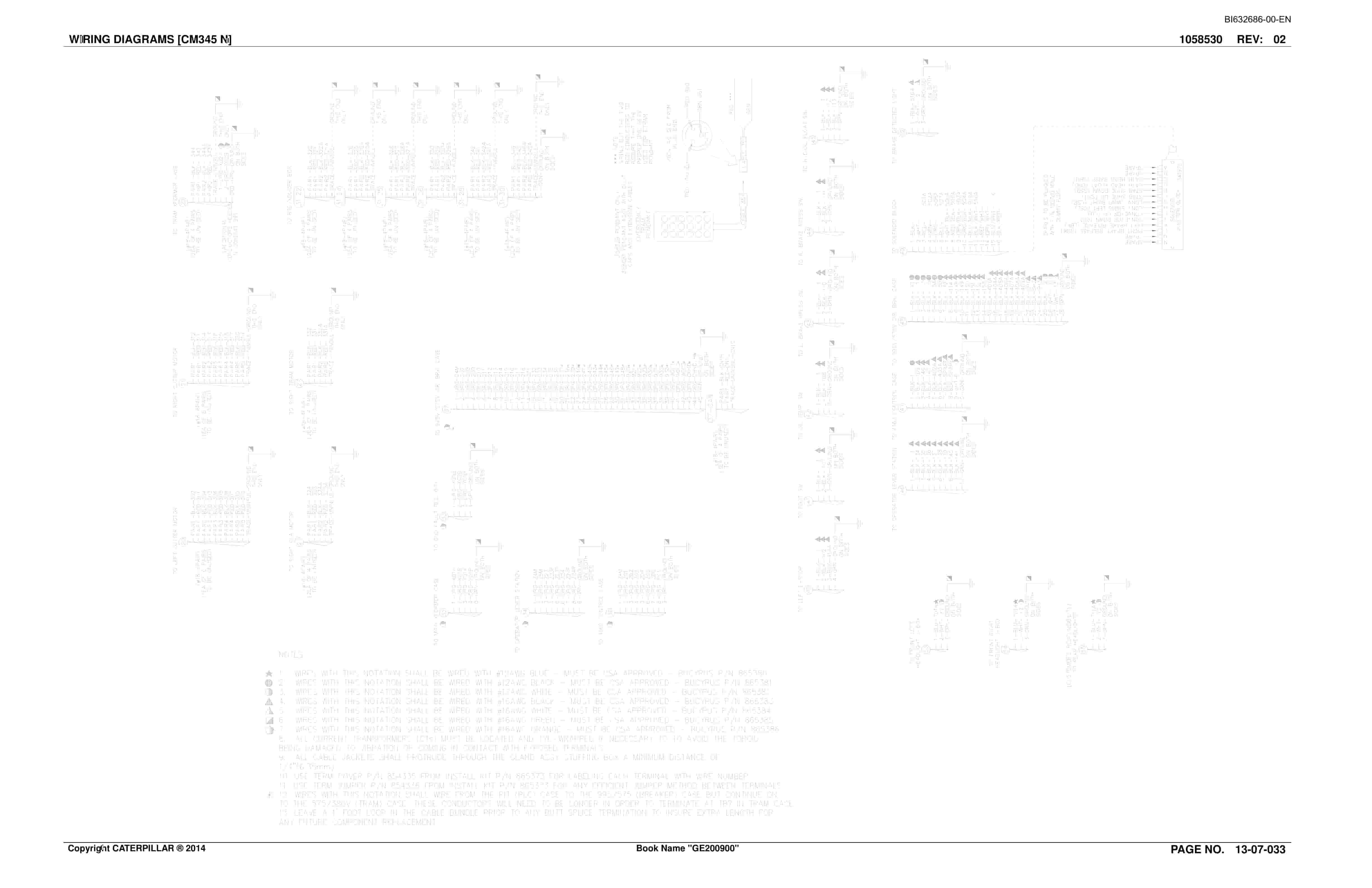 Caterpillar CM345 N Continuous Miner Parts Catalog BI632686-5