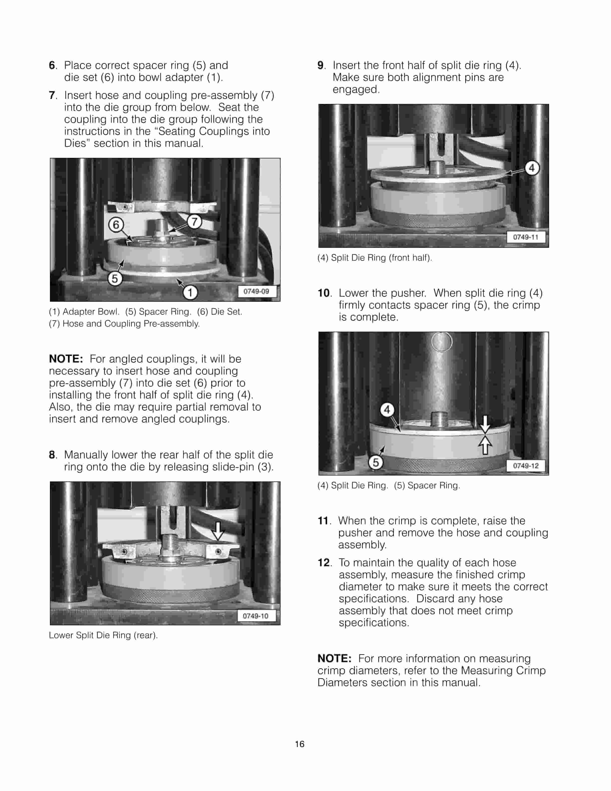Caterpillar Crimping 1028, 2760, 1543 Air Conditioning Hose Tool Operating Manual NEHS0749-01 4 Caterpillar Crimping 1028, 2760, 1543 Air Conditioning Hose Tool Operating Manual NEHS0749-01-4