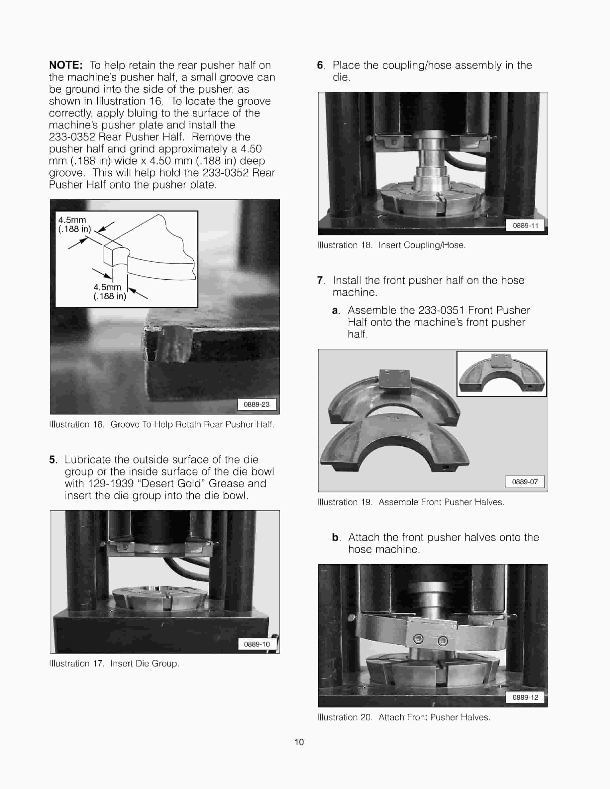 Caterpillar Crimping XT-3 ES to 9U-7261 Hose Machines Tool Operating Manual NEHS0889 5 Caterpillar Crimping XT-3 ES to 9U-7261 Hose Machines Tool Operating Manual NEHS0889-5
