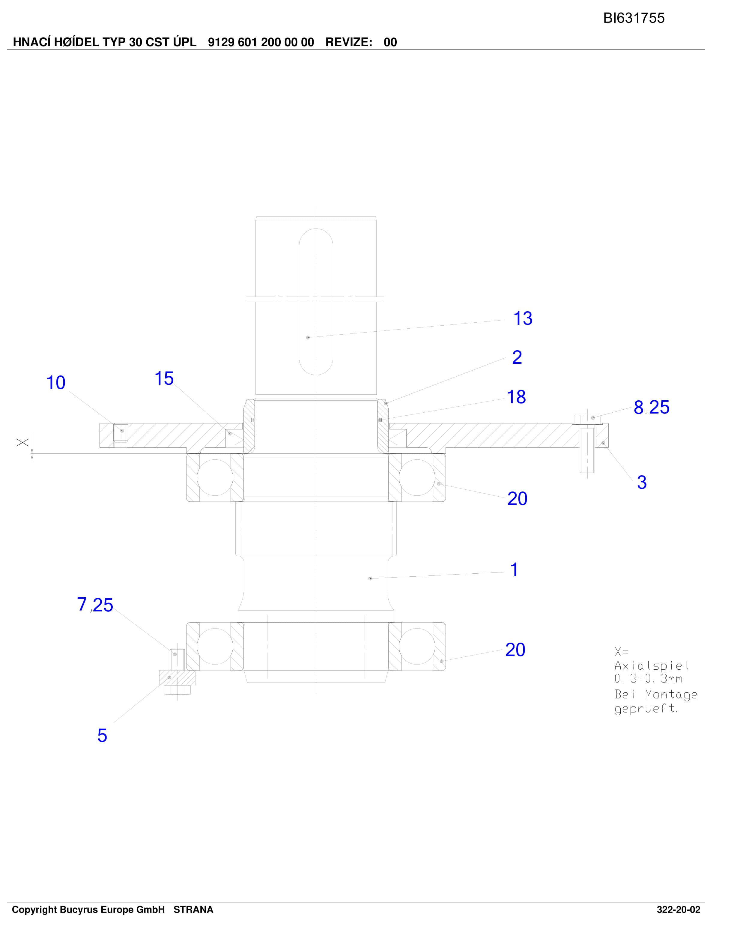 Caterpillar CSA 3 HS, DOP.PF6-1042 KOMB. PROV Parts Manual BI631755-3