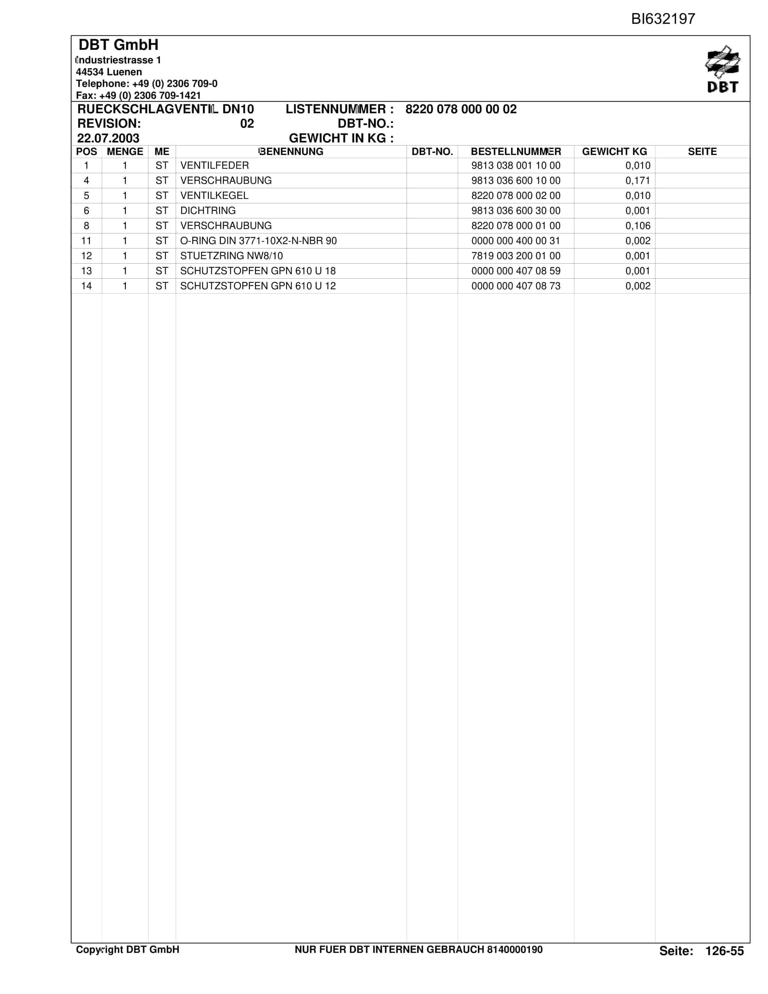 Caterpillar CSM STONAVA PROJ.15, F.SH-PF4-832 Parts Manual BI632197-4