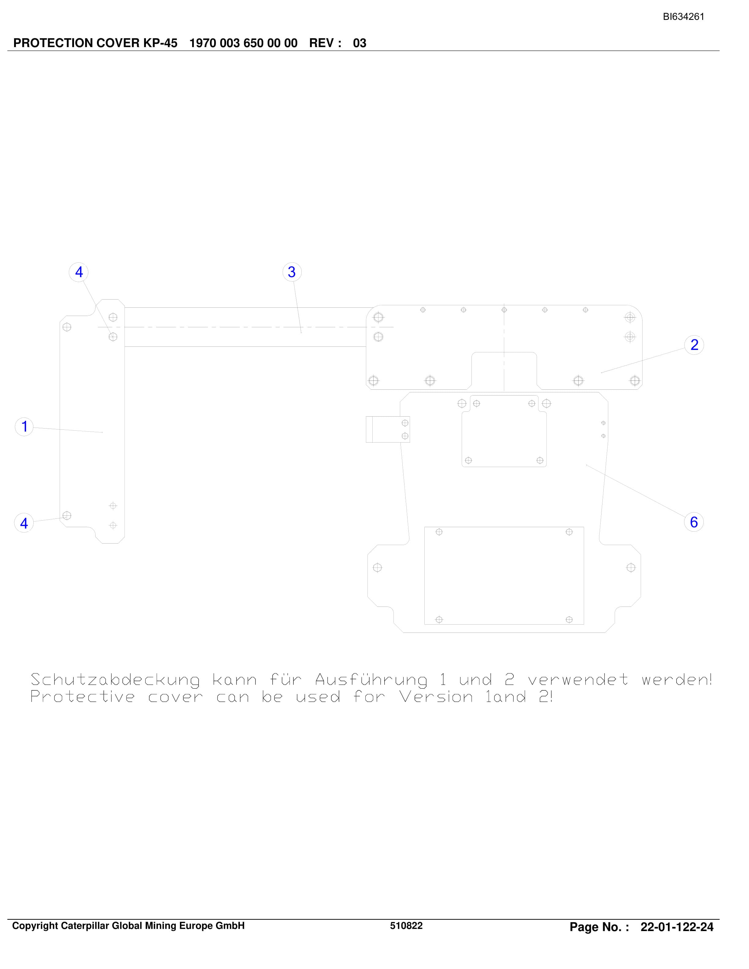 Caterpillar DATONG MAJIALIANG III Shearer System Parts Manual BI634261-2