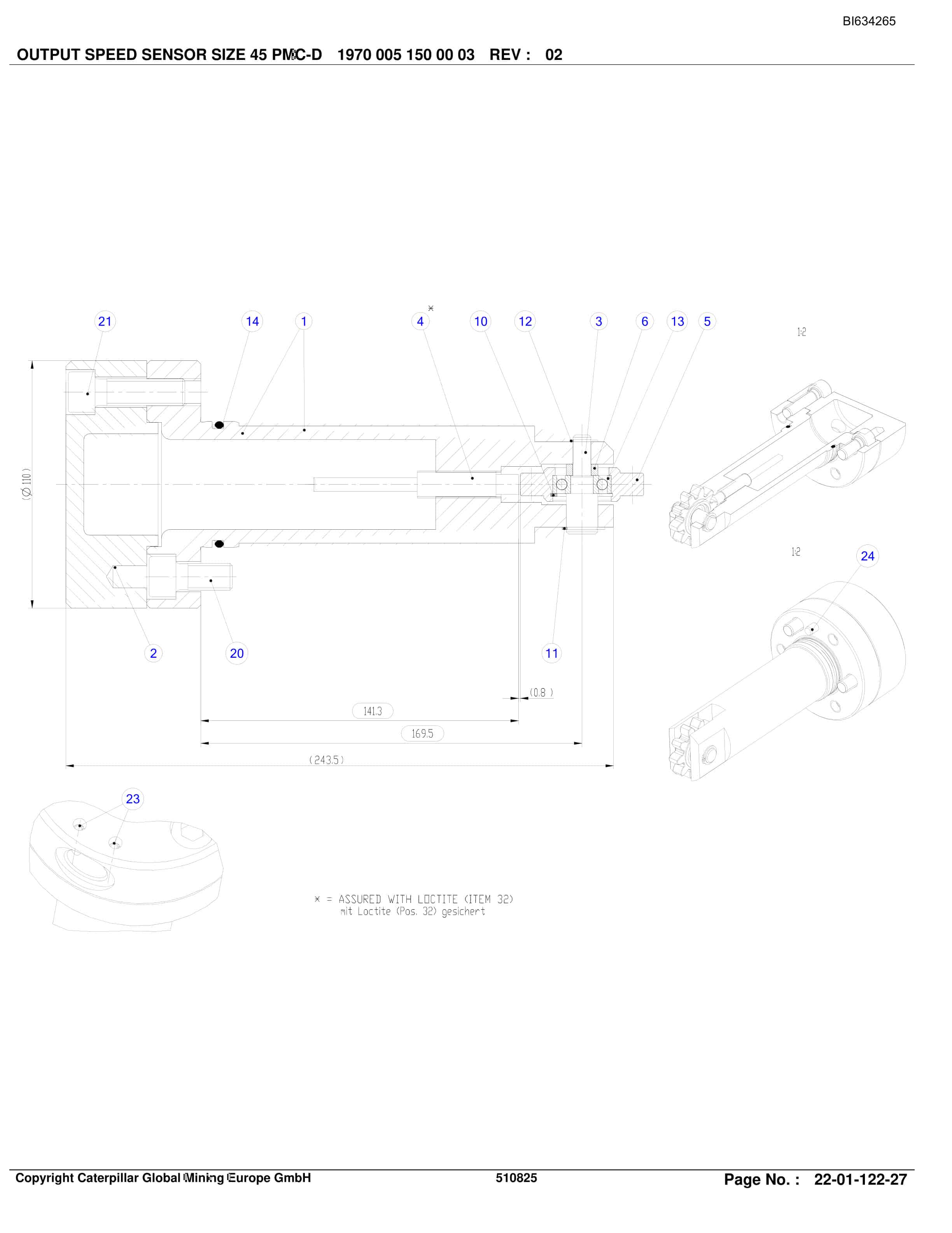 Caterpillar DATONG TASHAN 7 LTCC Parts Manual BI634265-2