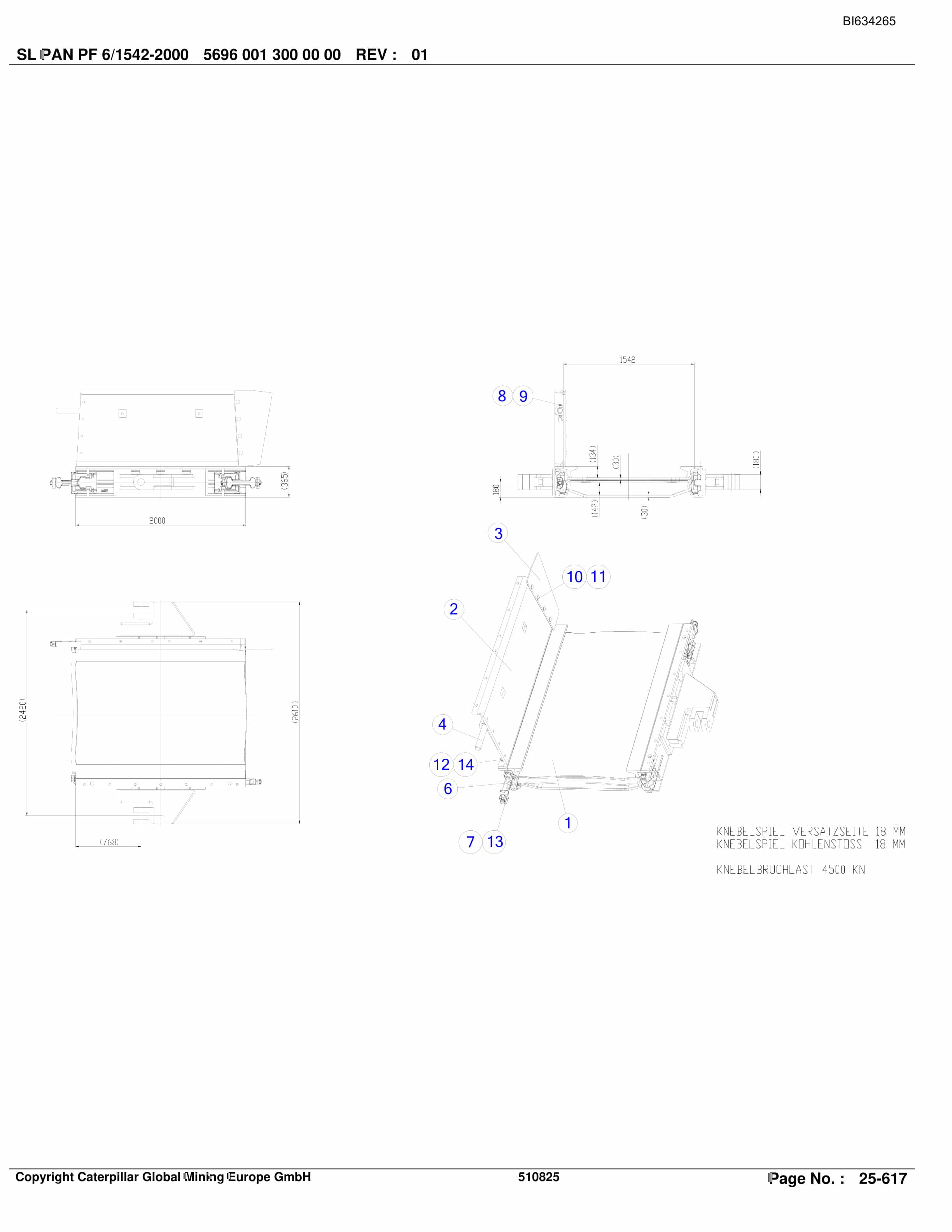 Caterpillar DATONG TASHAN 7 LTCC Parts Manual BI634265-5