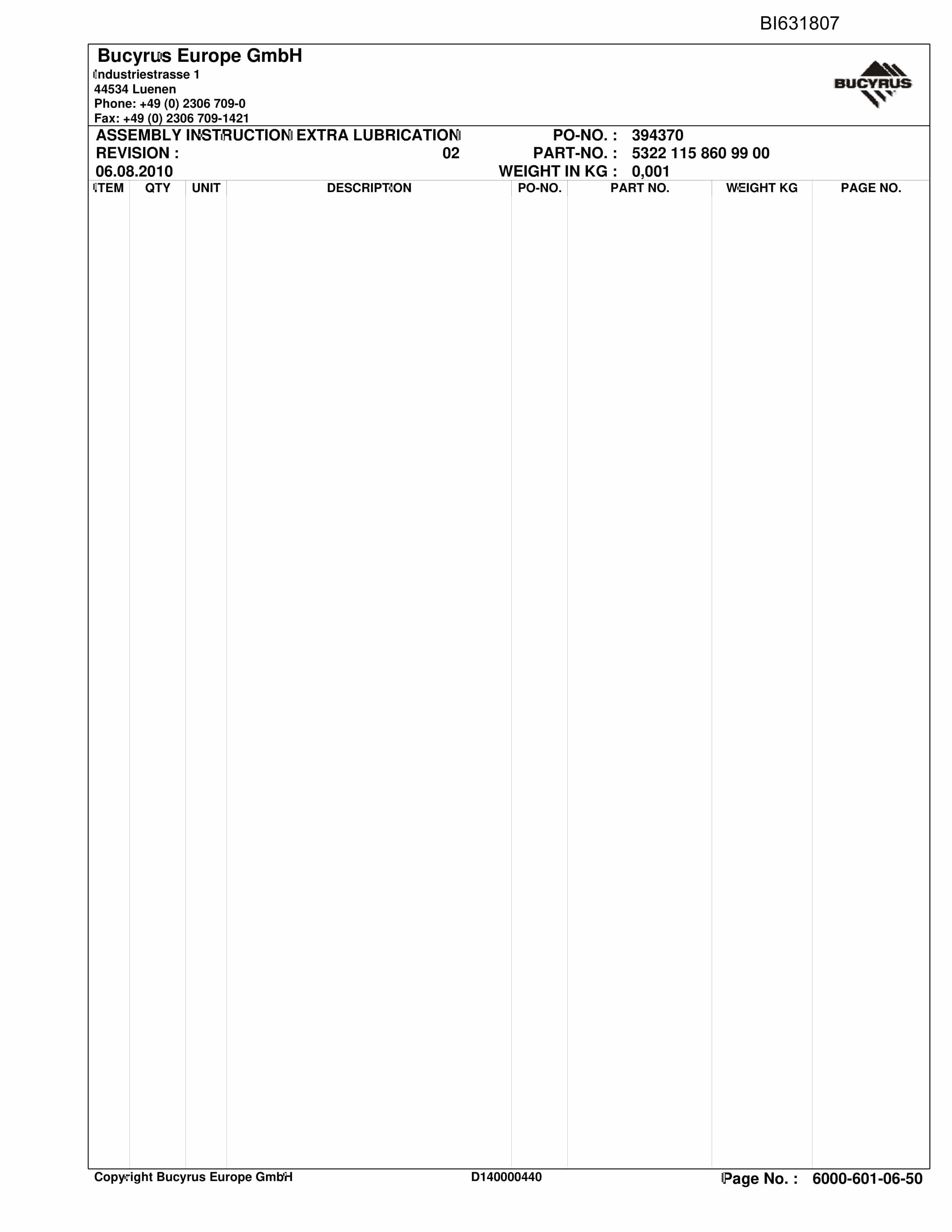 Caterpillar Equipment Majialang I (LTCC) Parts Manual BI631807-3