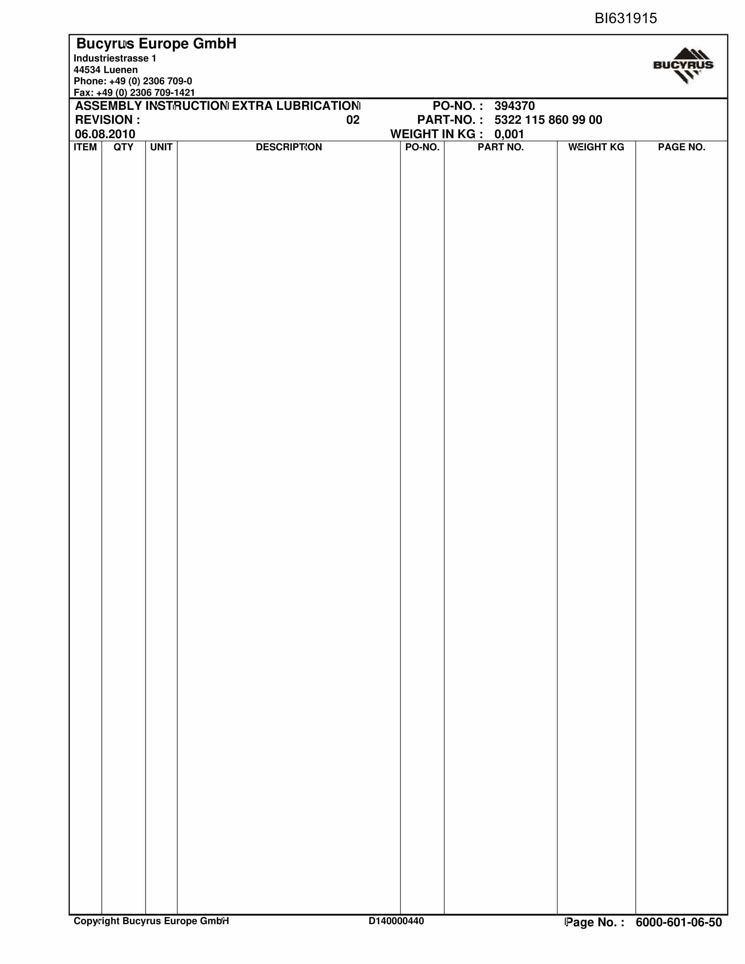 Caterpillar Equipment MAJIALANG I (LTCC) Parts Manual BI631915-3