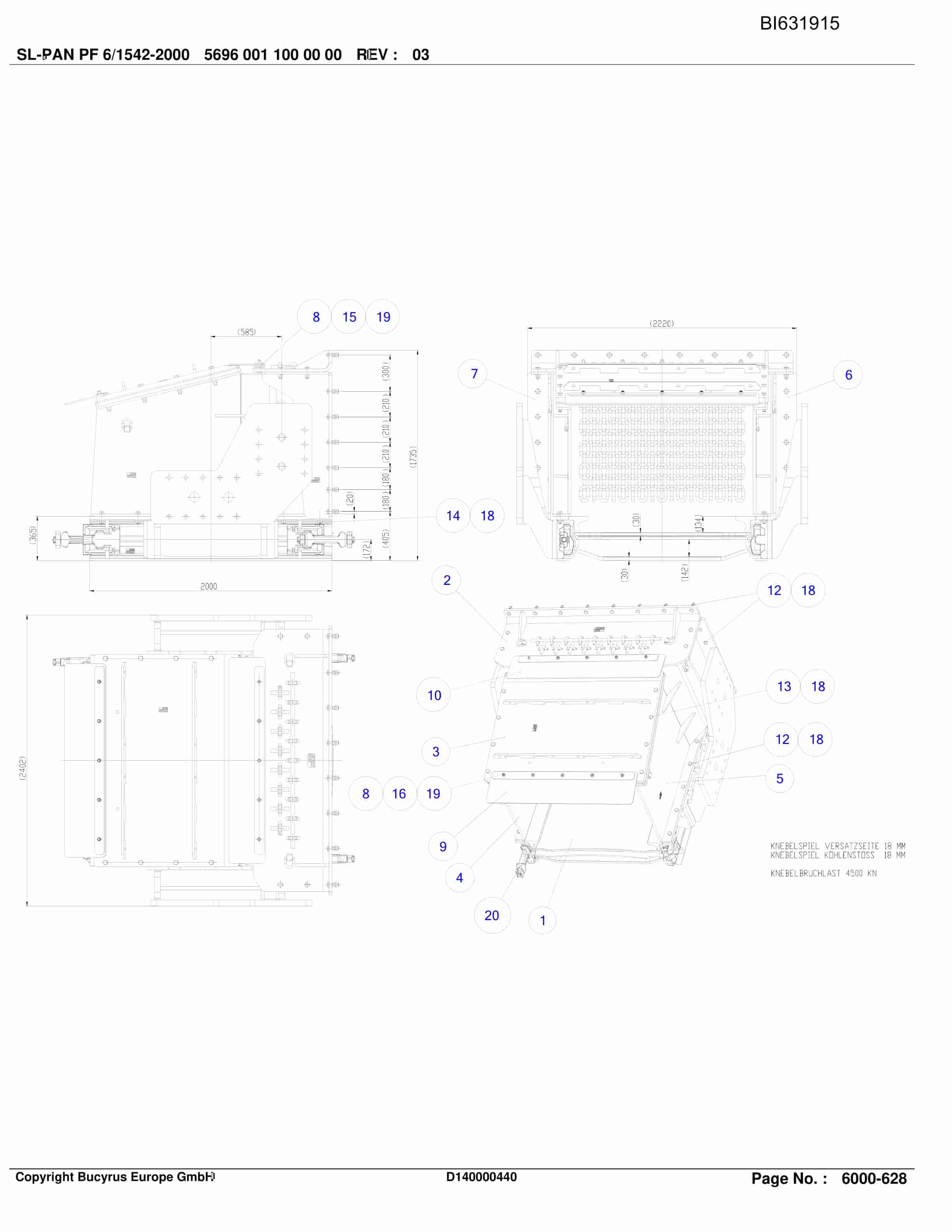Caterpillar Equipment MAJIALANG I (LTCC) Parts Manual BI631915-5