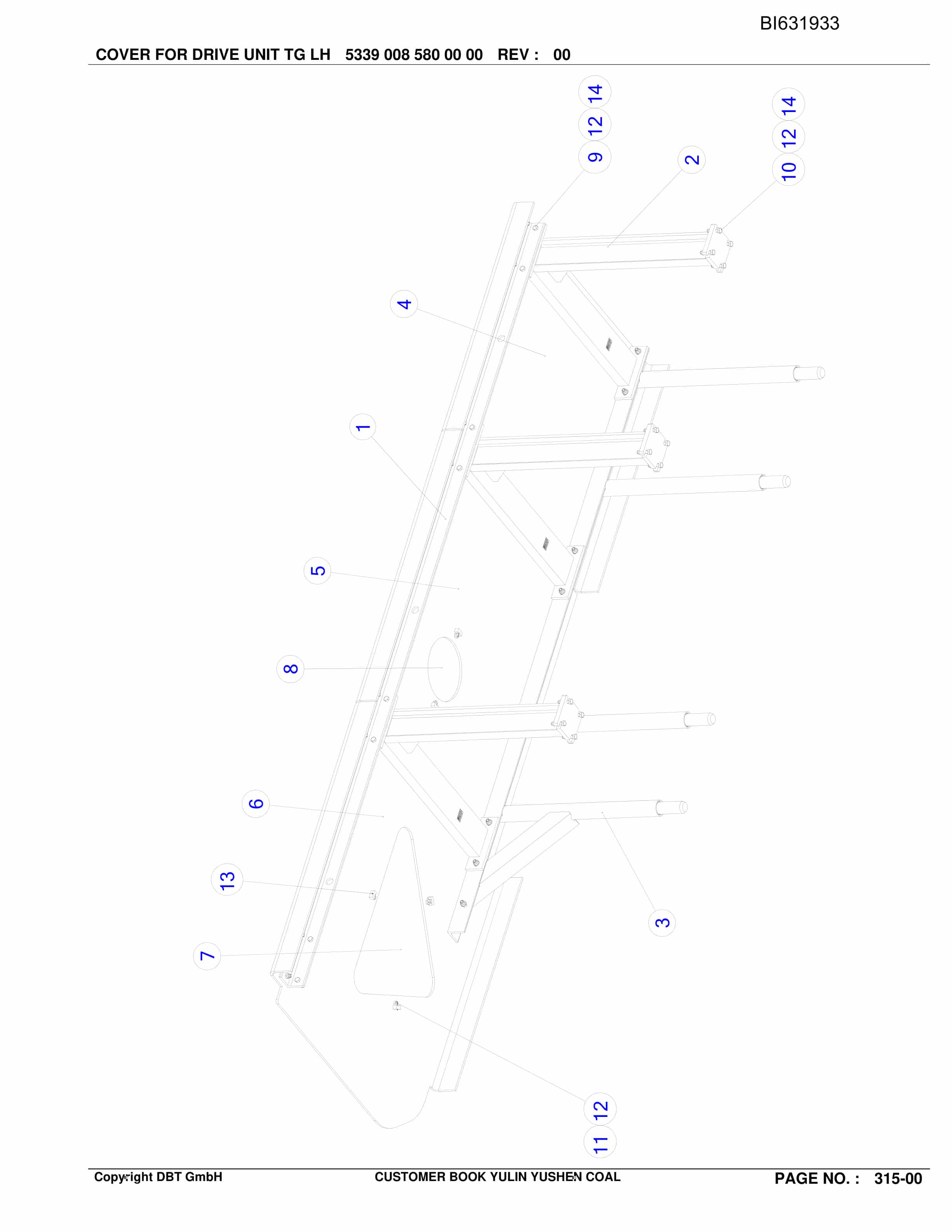 Caterpillar Face Conveyor PF 6-1142 Parts Manual BI631933-5