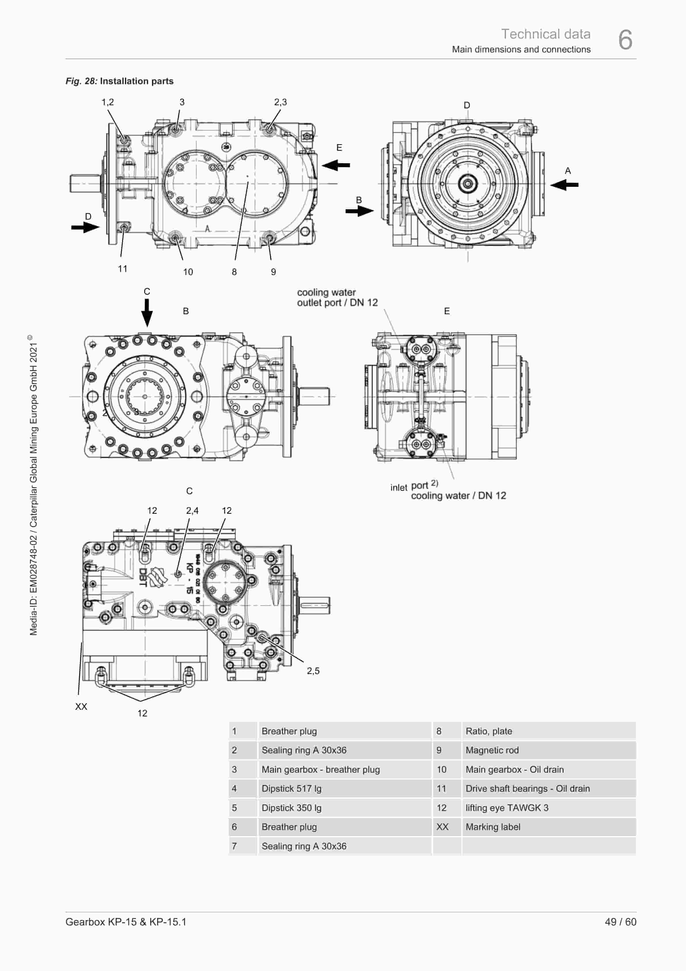 Caterpillar Gearbox KP-15, KP-15.1 Operating And Maintenance Manual 1949016000 5 Caterpillar Gearbox KP-15, KP-15.1 Operating And Maintenance Manual 1949016000 - Image 5