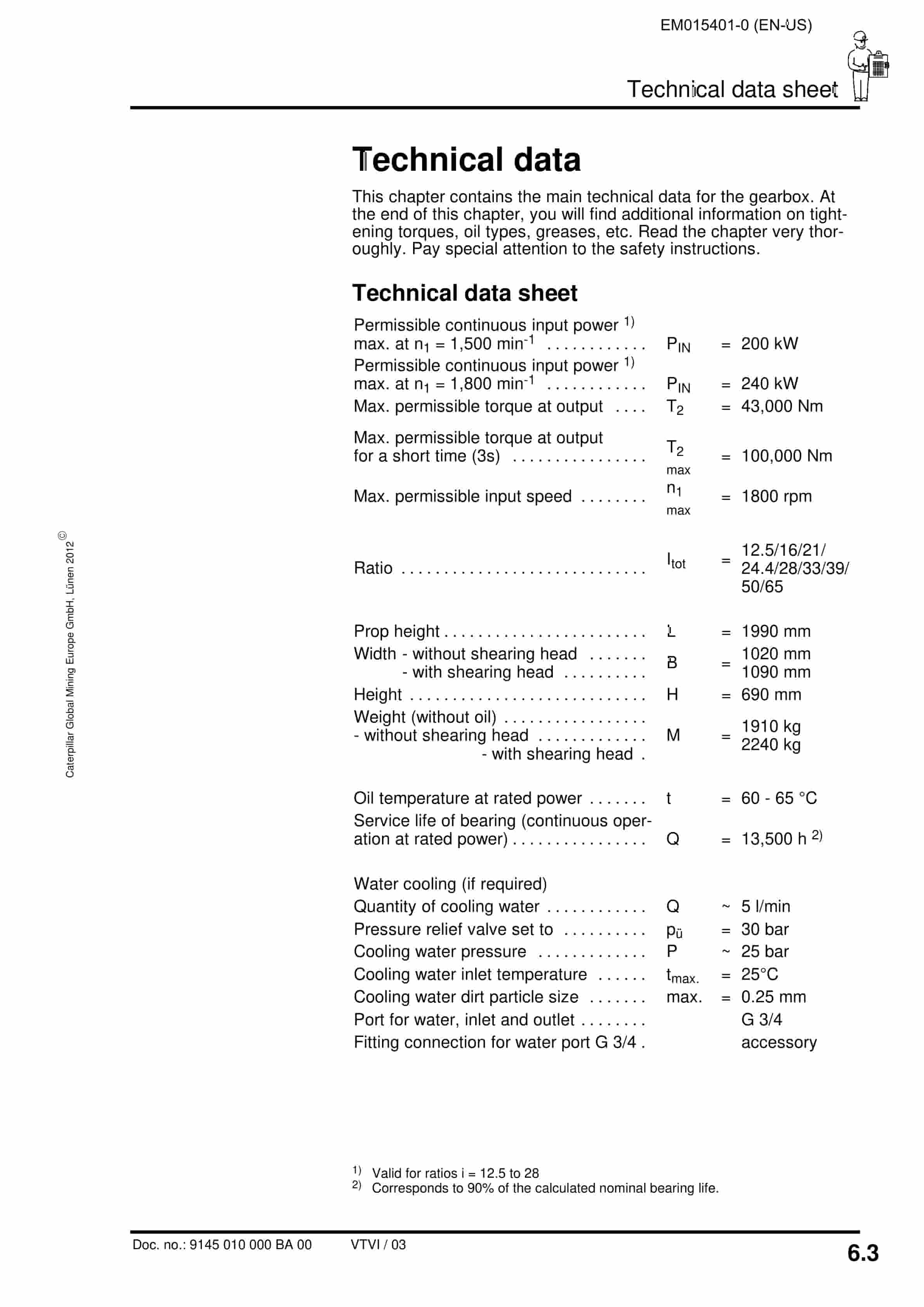 Caterpillar Gearbox Operation And Maintenance Manual EM015401-0-3
