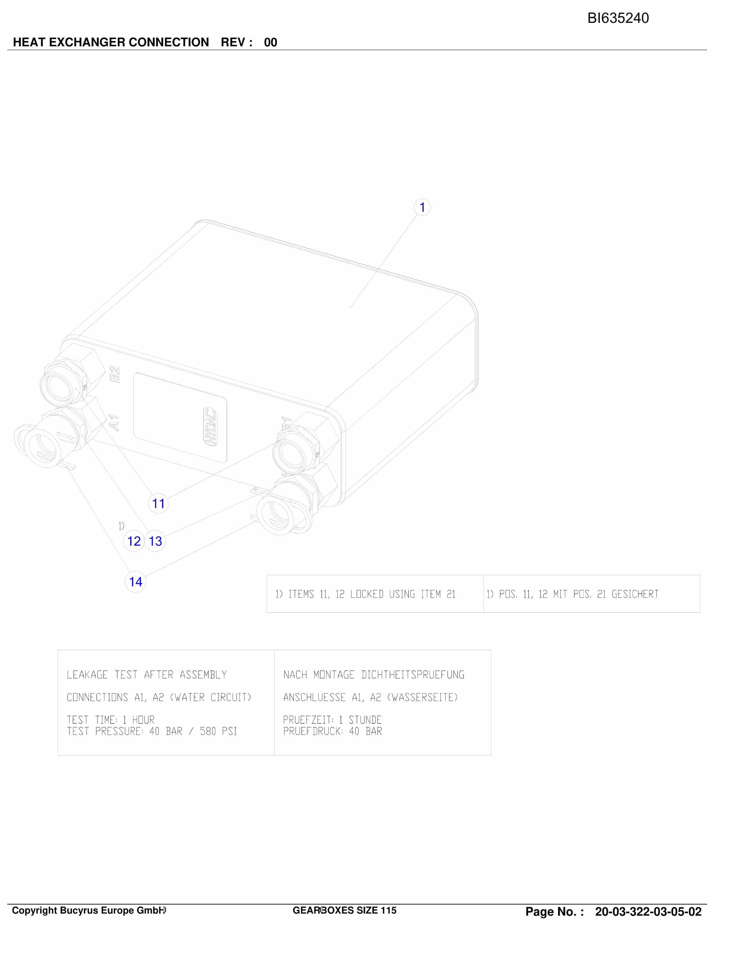 Caterpillar Gearboxes Size 115 Shenhua Parts Manual BI635240-5