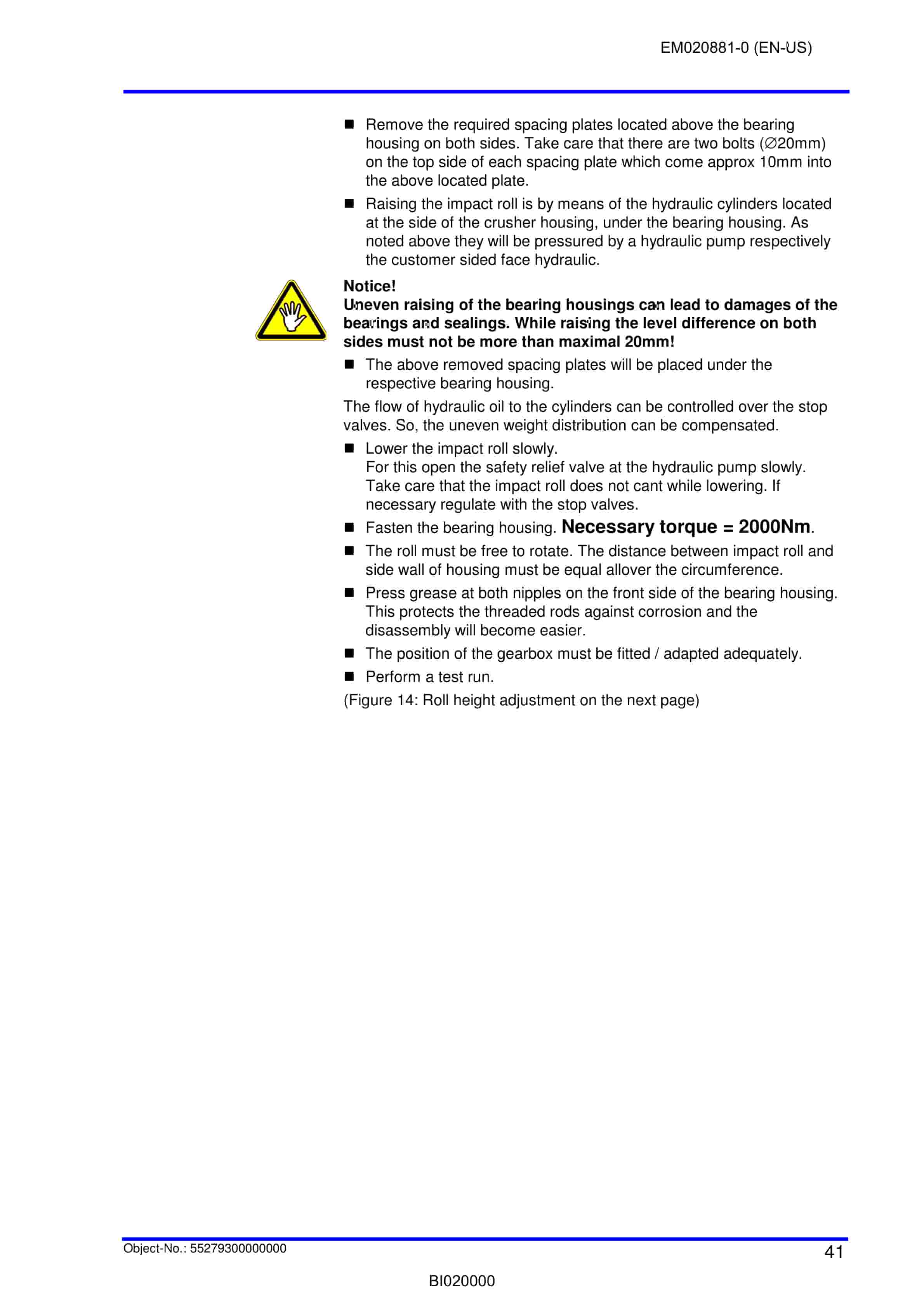 Caterpillar Impact Roll Crusher SB 0916 Operation And Maintenance Manual EM020881-0-5