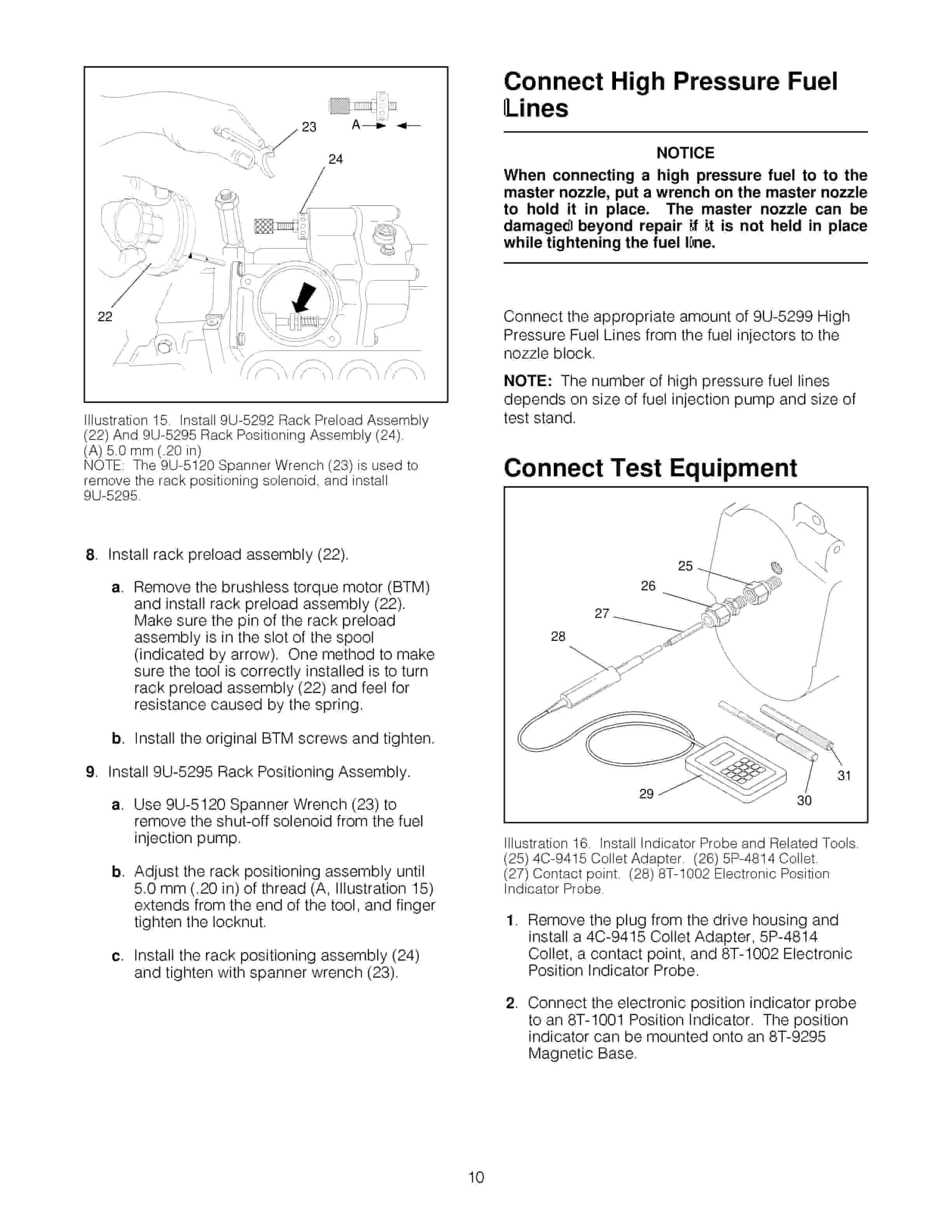 Caterpillar Installing And Testing Fuel Injection Pumps Used Tool Operating Manual NEHS0625-5