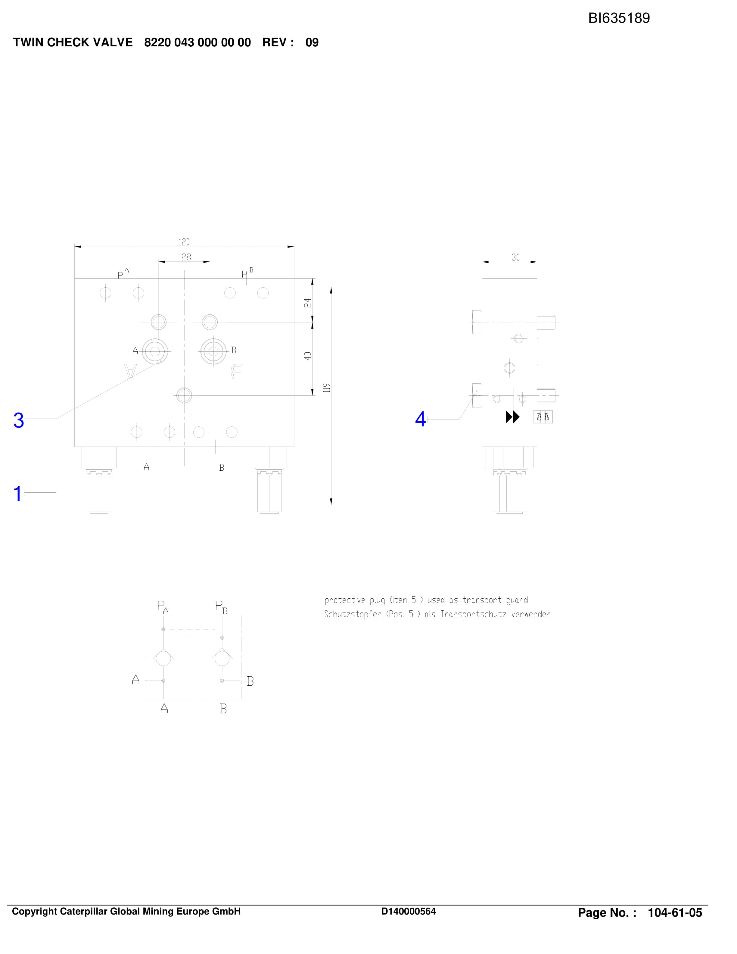 Caterpillar Integra Roof Support Parts Manual BI635189-3