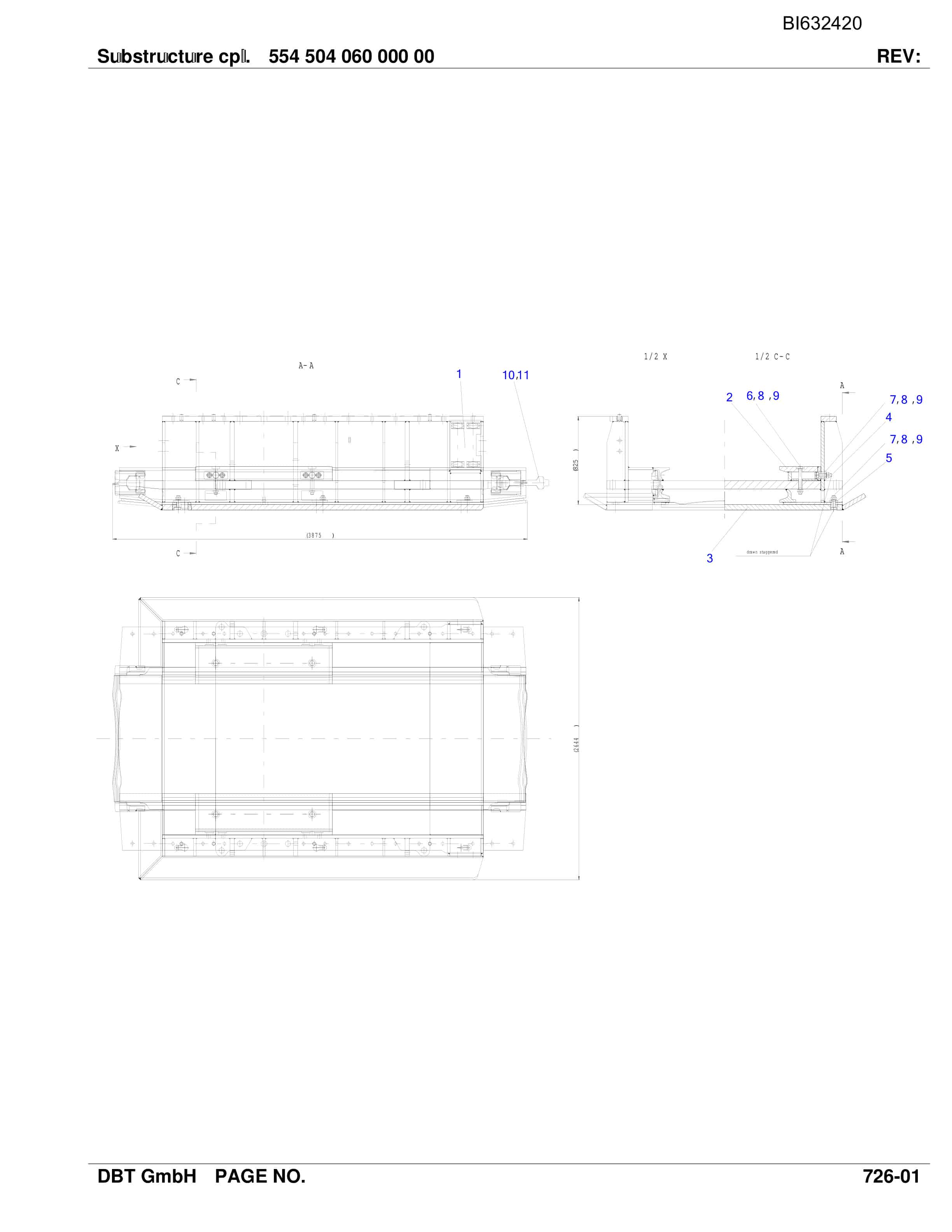 Caterpillar JINCHENG Beam Stage Loader PF 4-1332 Parts Manual BI632420-5