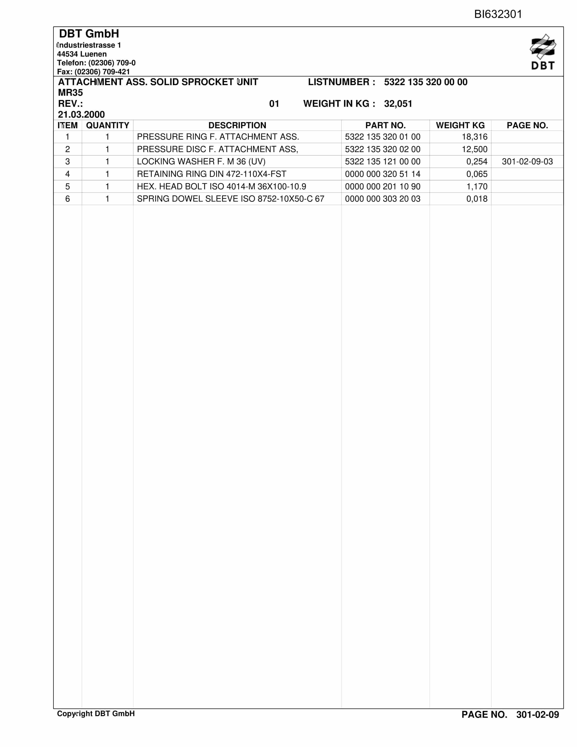 Caterpillar JINGCHEN-CHINA AFC S-PF 4-1132 RH Parts Manual BI632301-3