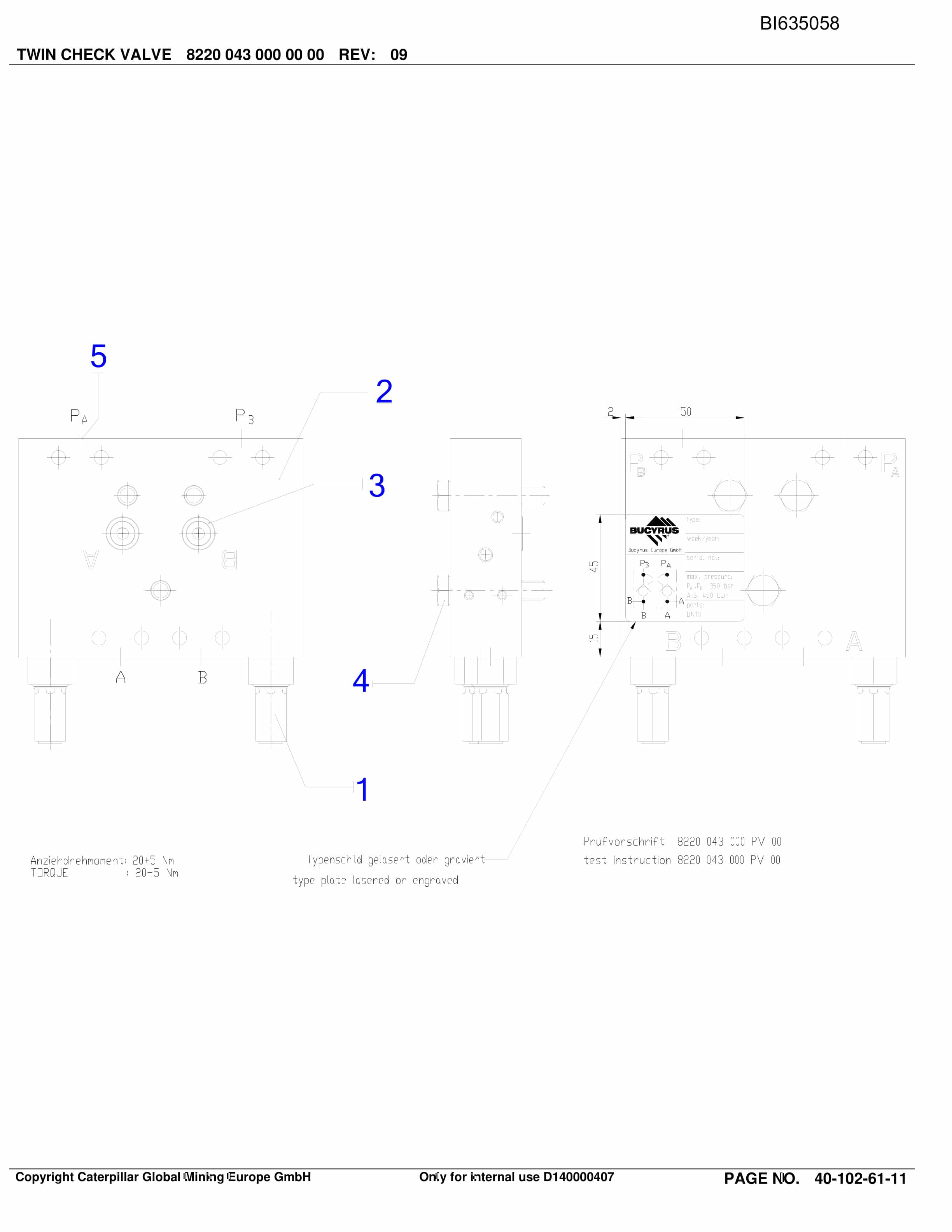 Caterpillar KESTREL Parts Manual BI635058-3