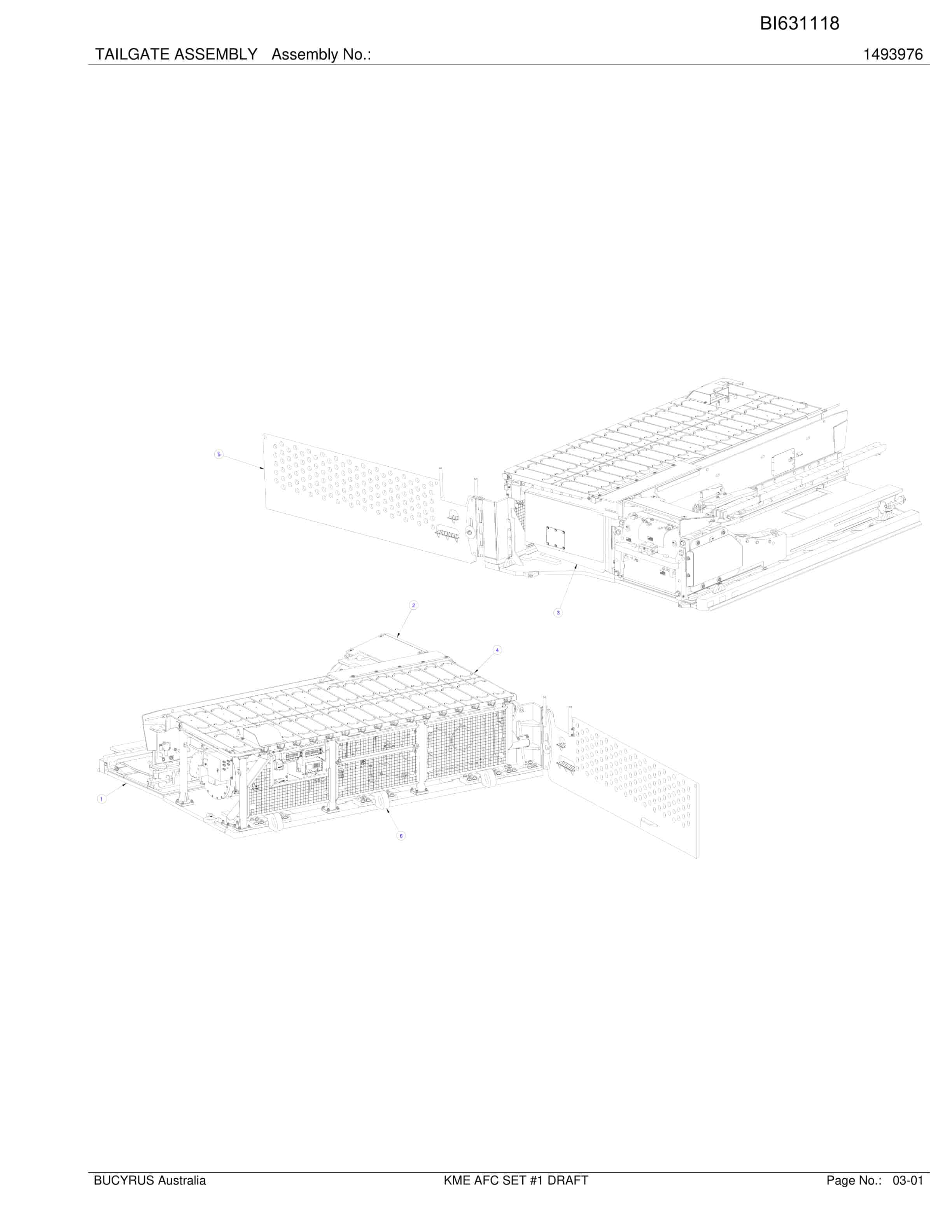 Caterpillar KME AFC Set 1 Parts Manual BI631118-3