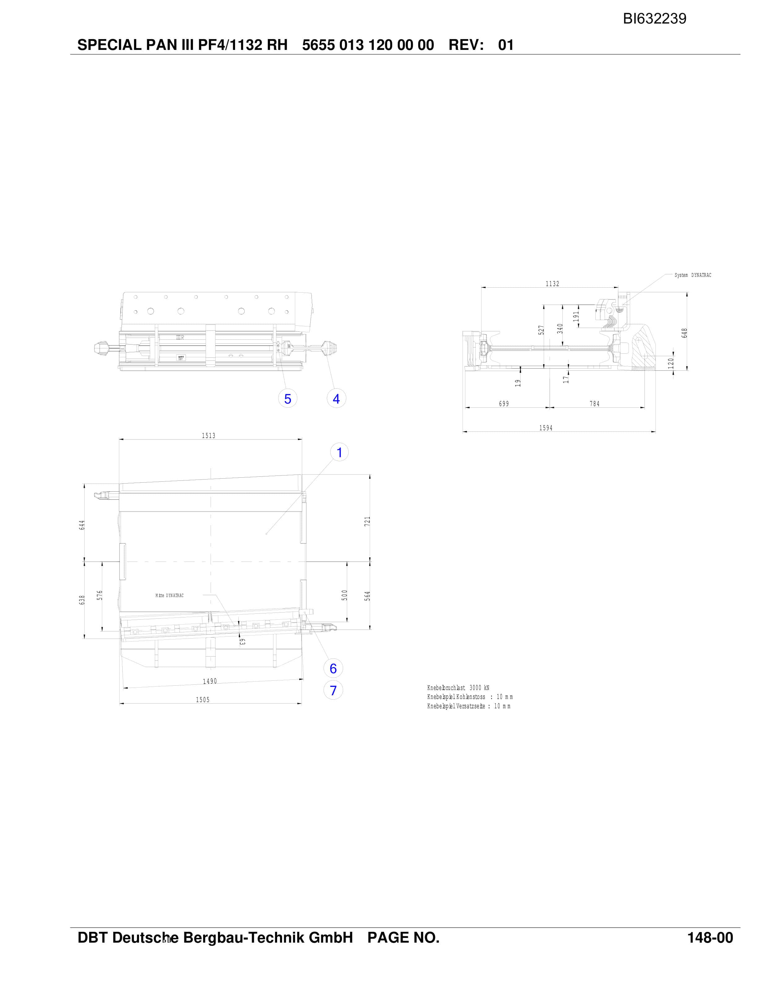 Caterpillar KUSHIRO P2 Face Conveyor-Beam Stage Loader PF4-1132 Parts Manual BI632239-2