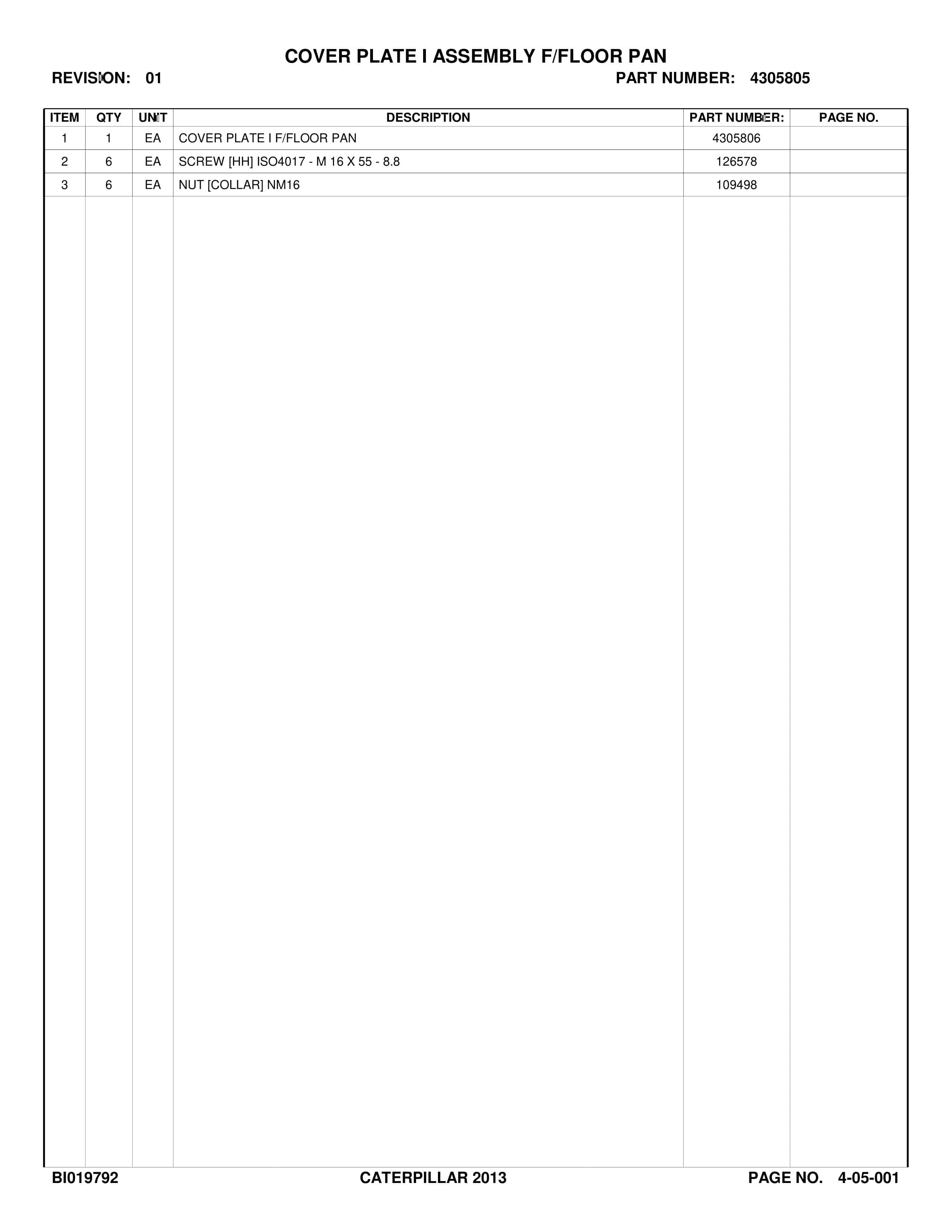 Caterpillar Longwall System Parts Catalog BI019792-4