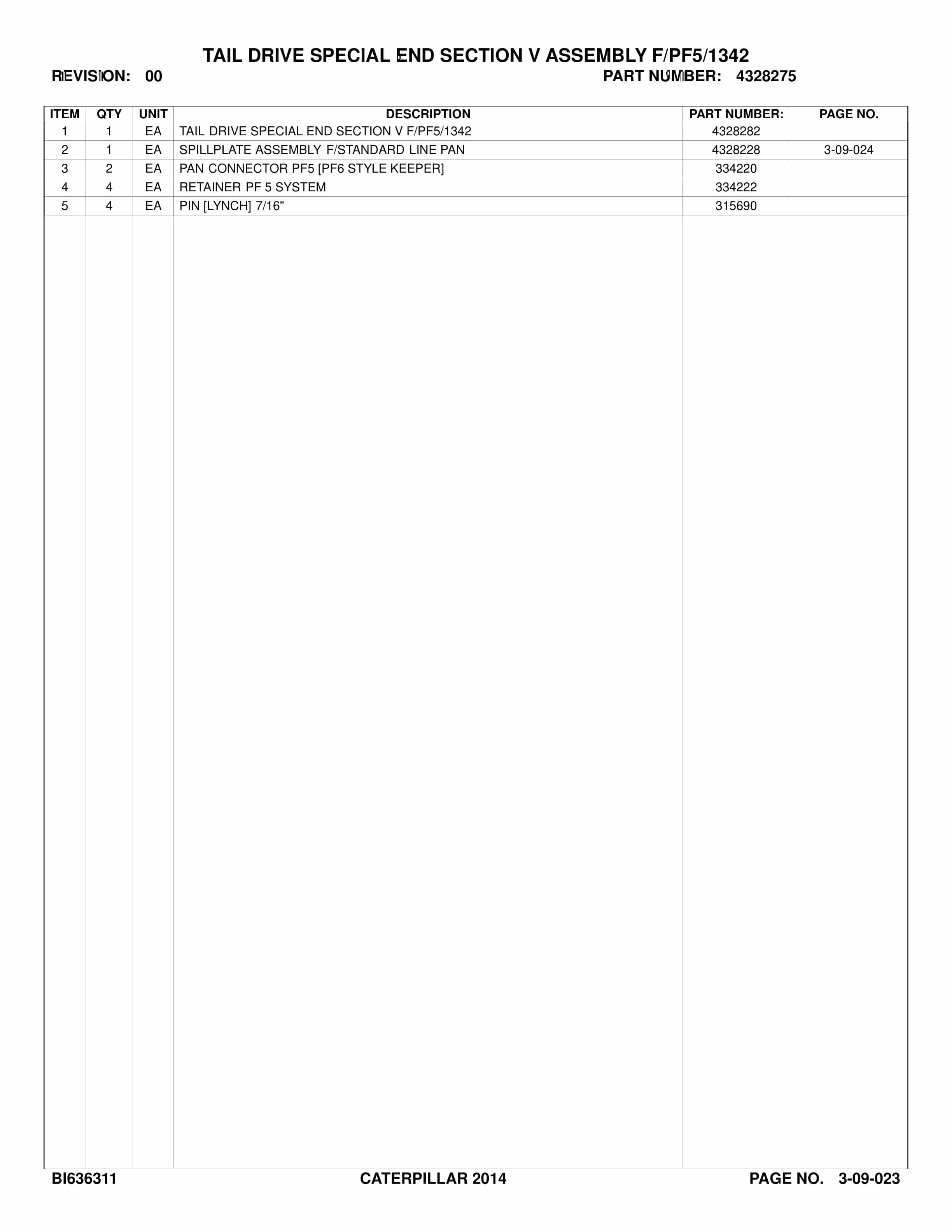 Caterpillar Longwall System Parts Catalog BI636313-5