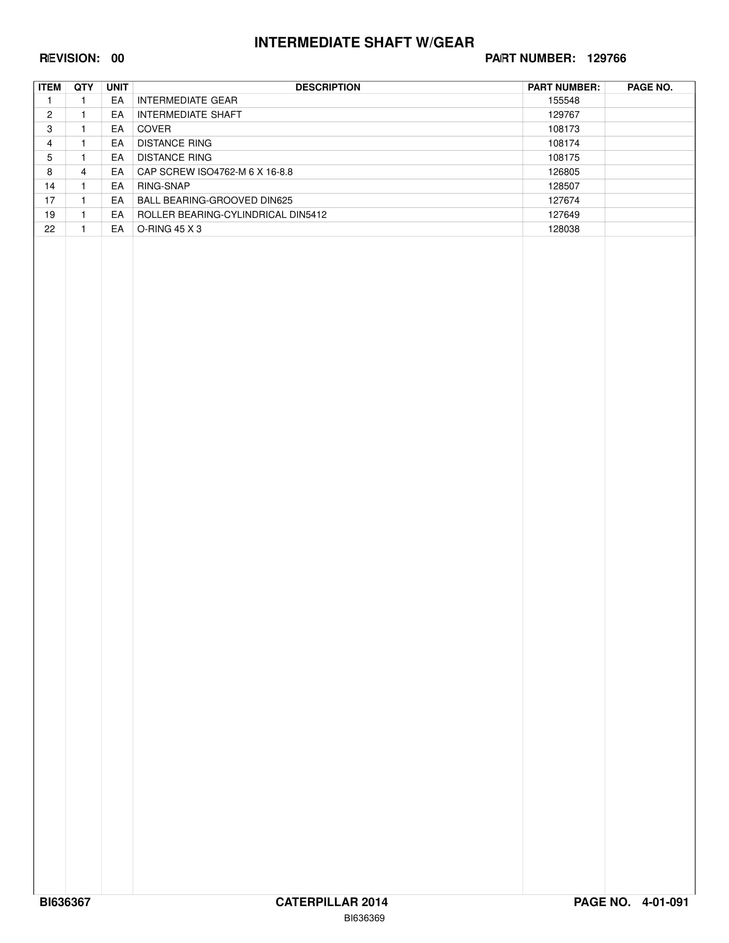 Caterpillar Longwall System Parts Catalog BI636369-2