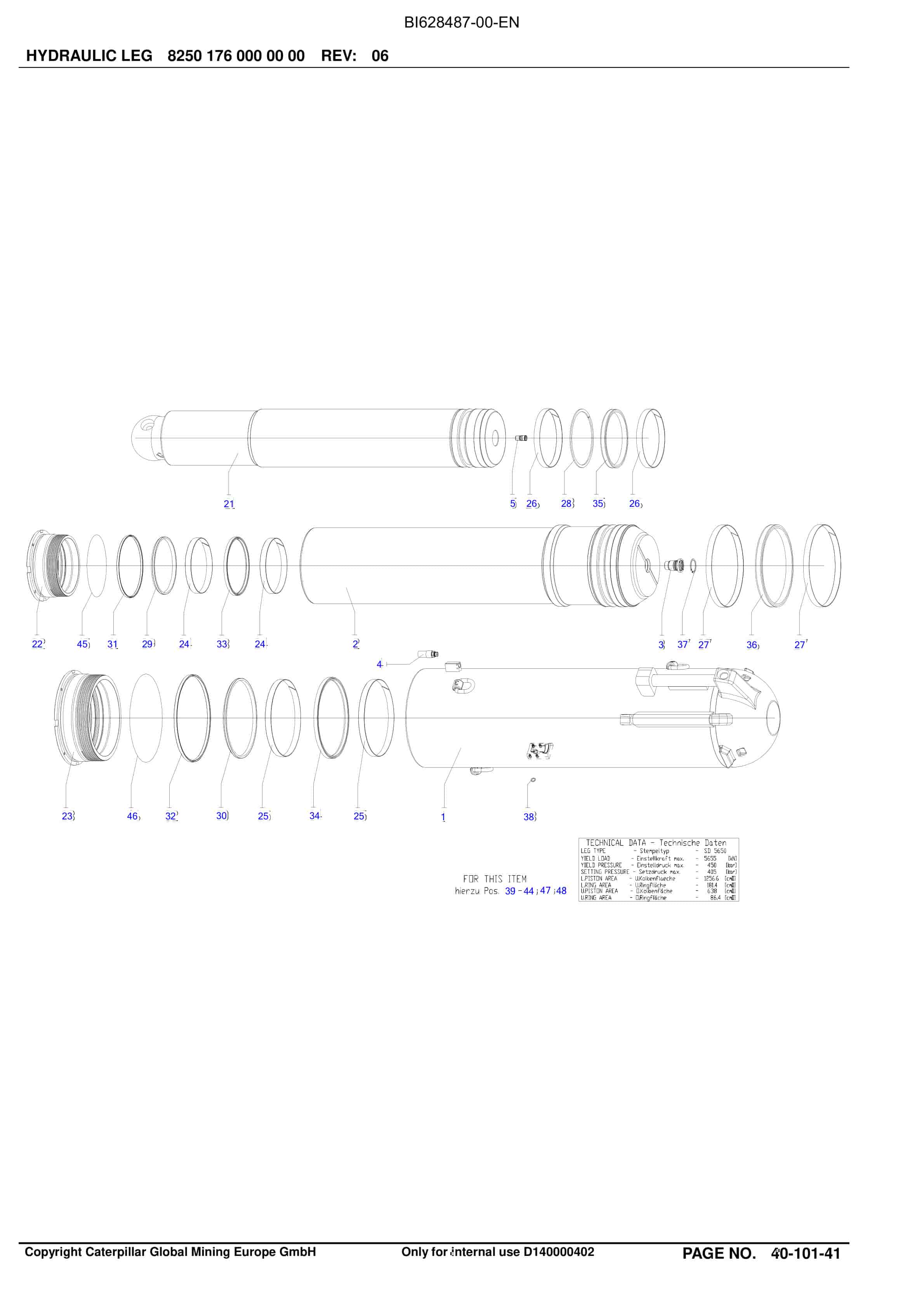 Caterpillar Longwall System Parts Manual BI628487-3