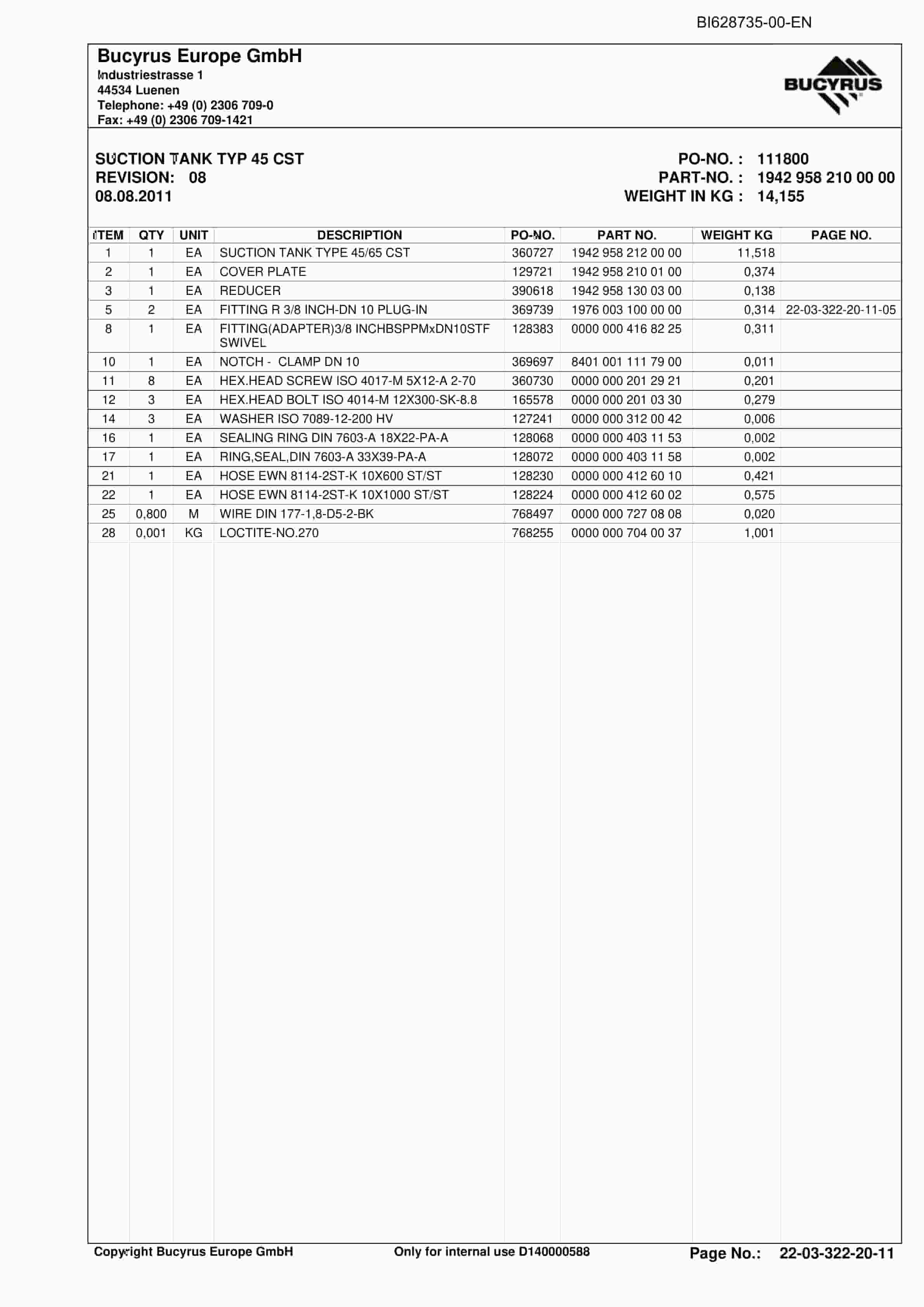 Caterpillar LTCC Longwall System Parts Manual BI628735-4