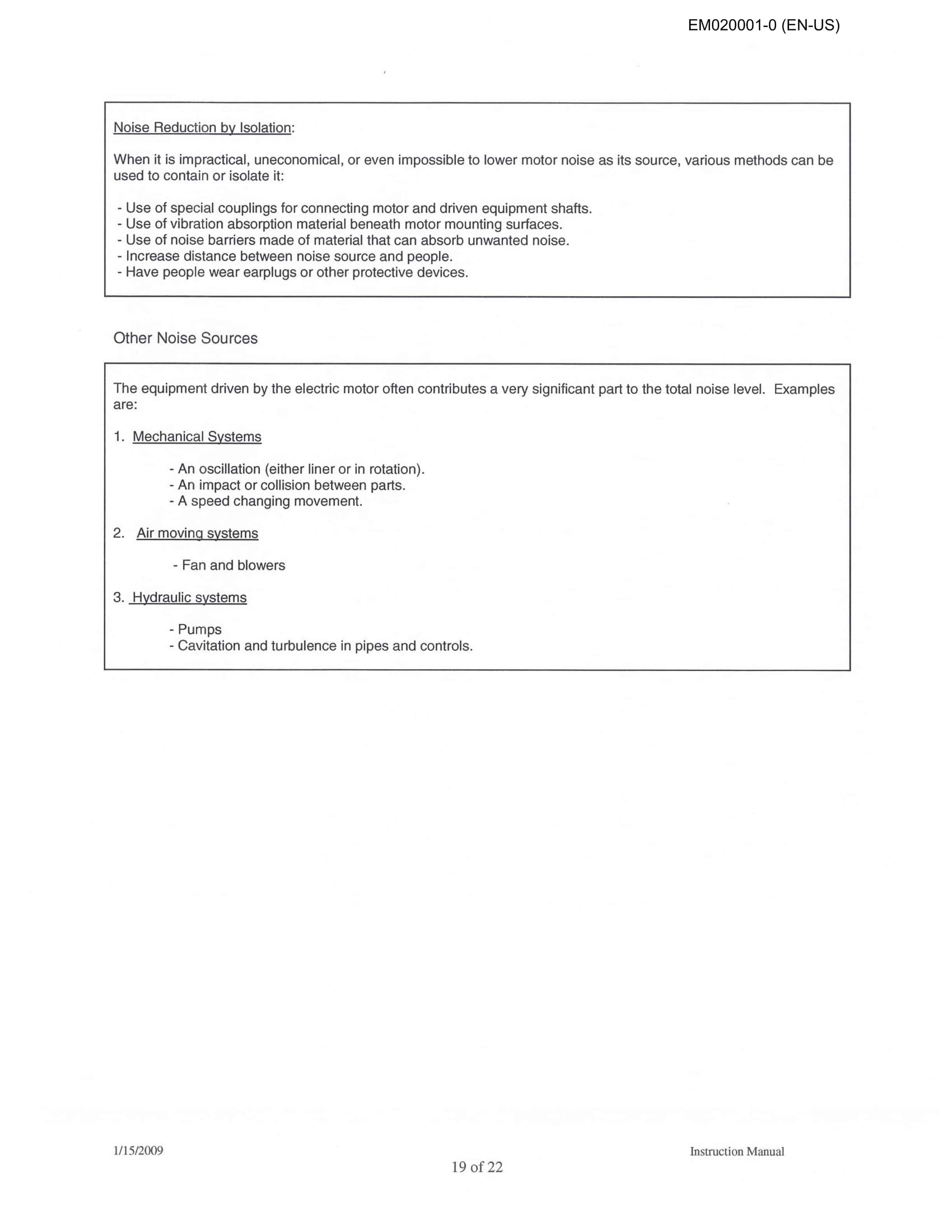 Caterpillar Mohler Motor 500 HP-480 Voltage Operation And Maintenance Manual EM020001-0-3