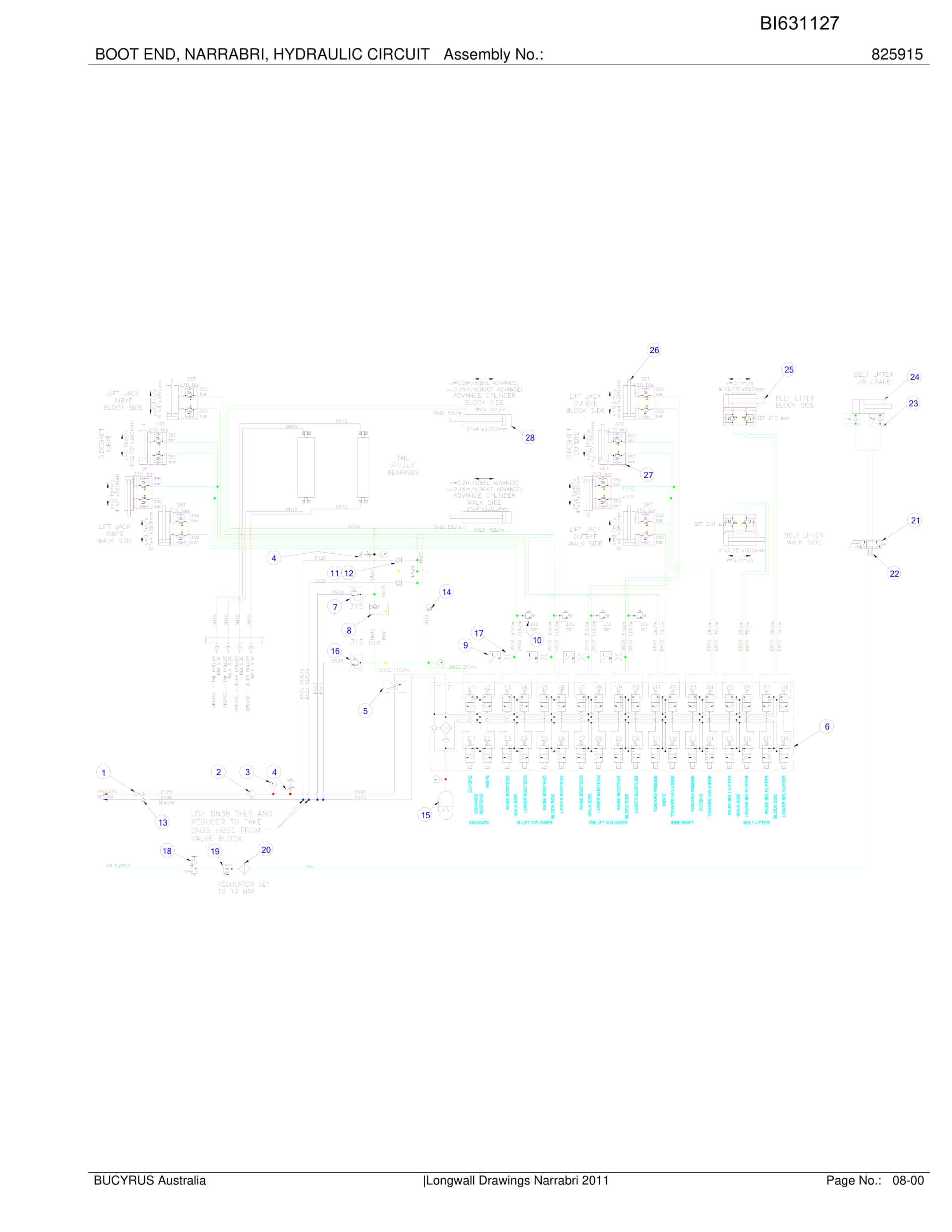 Caterpillar Narrabri Longwall Drawings Parts Manual BI631127-3