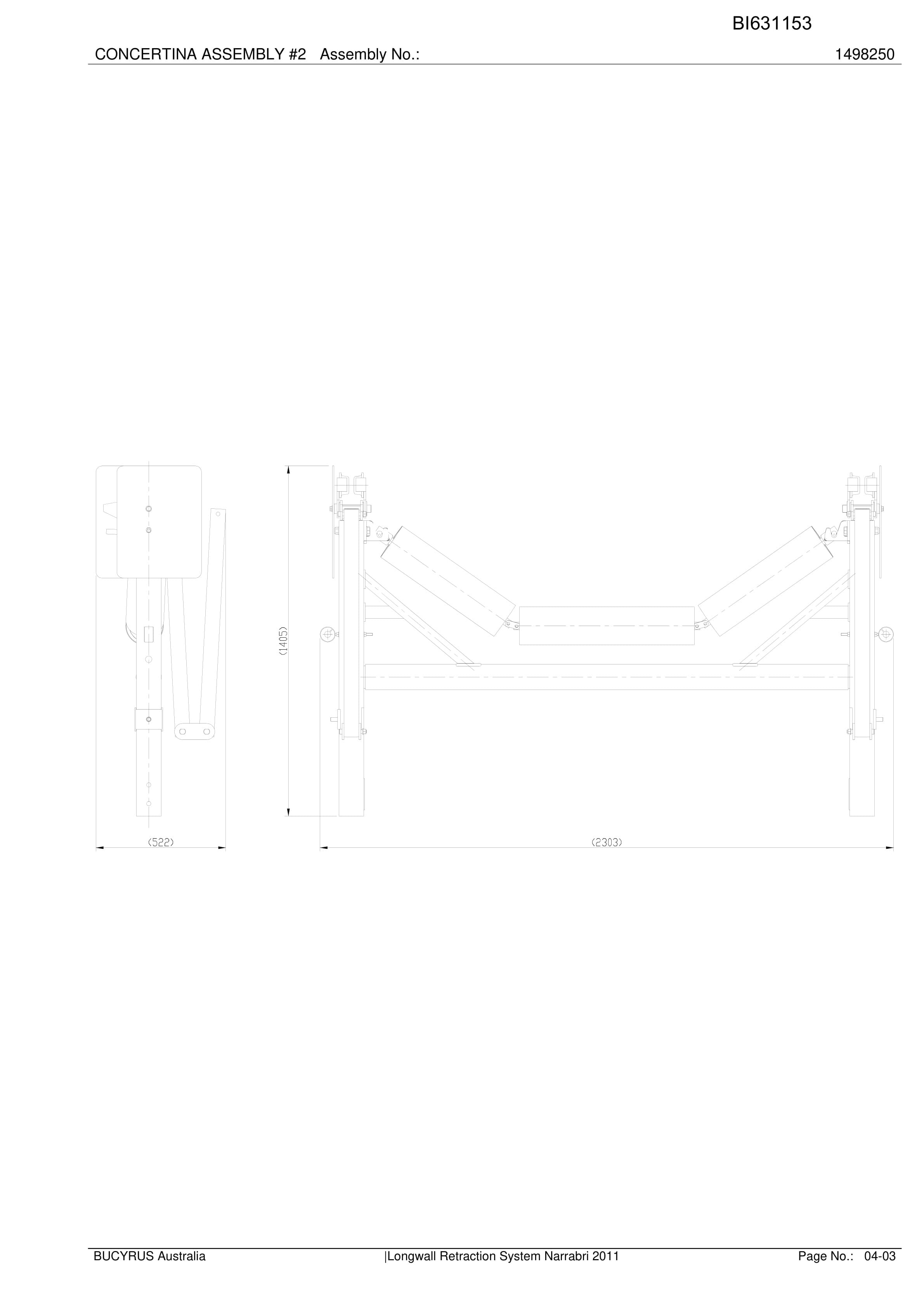 Caterpillar Narrabri Longwall Retraction System Parts Manual BI631153-2