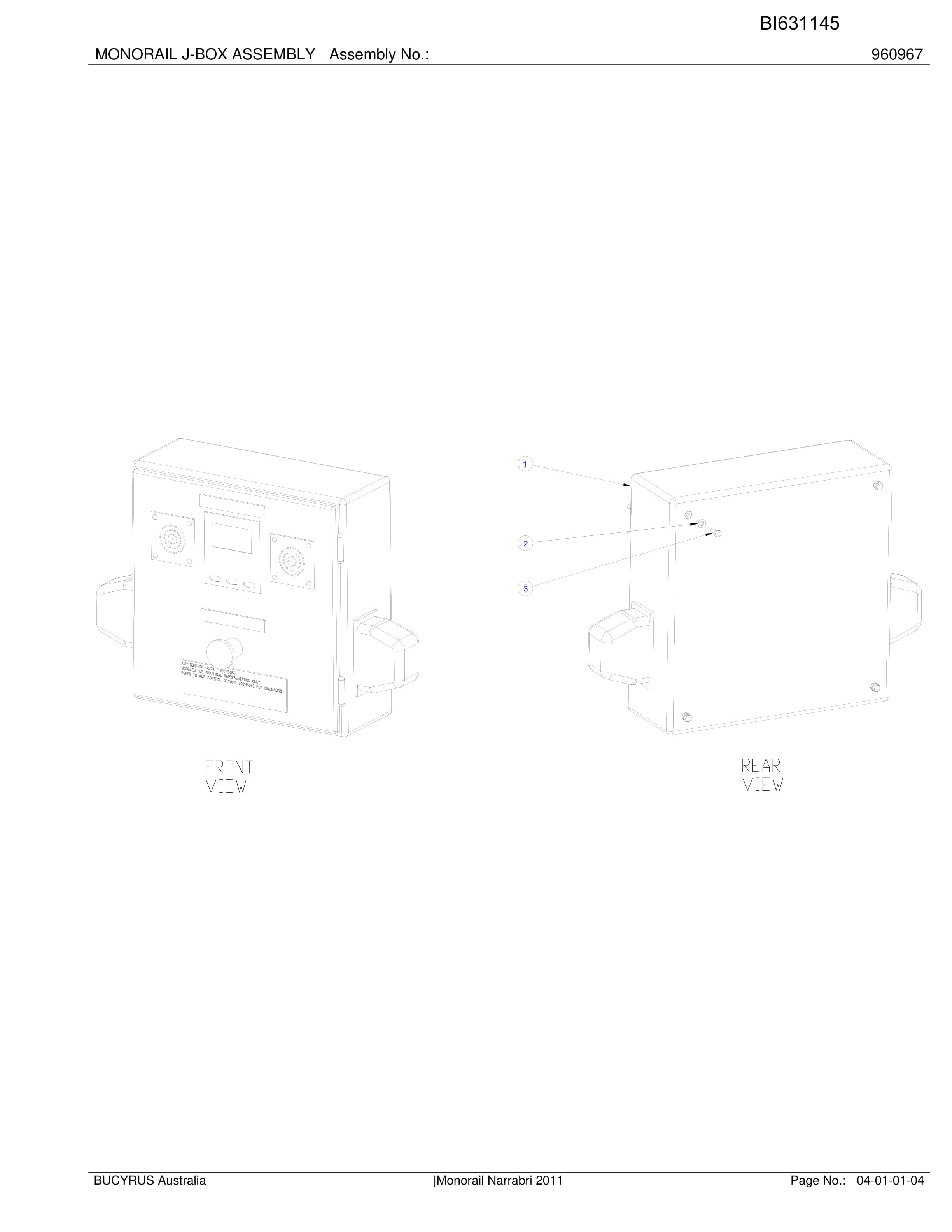 Caterpillar Narrabri Monorail Parts Manual BI631145-2