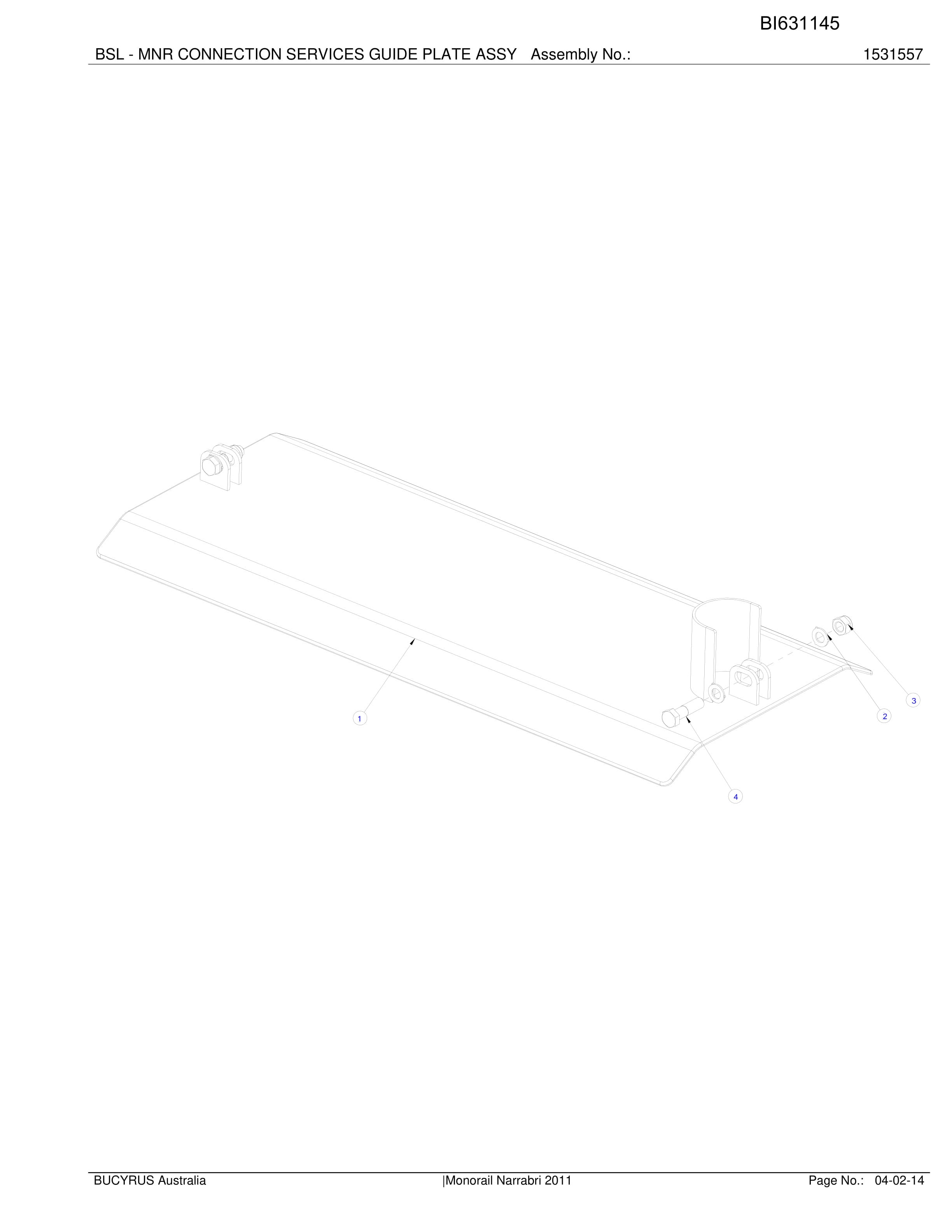 Caterpillar Narrabri Monorail Parts Manual BI631145-4