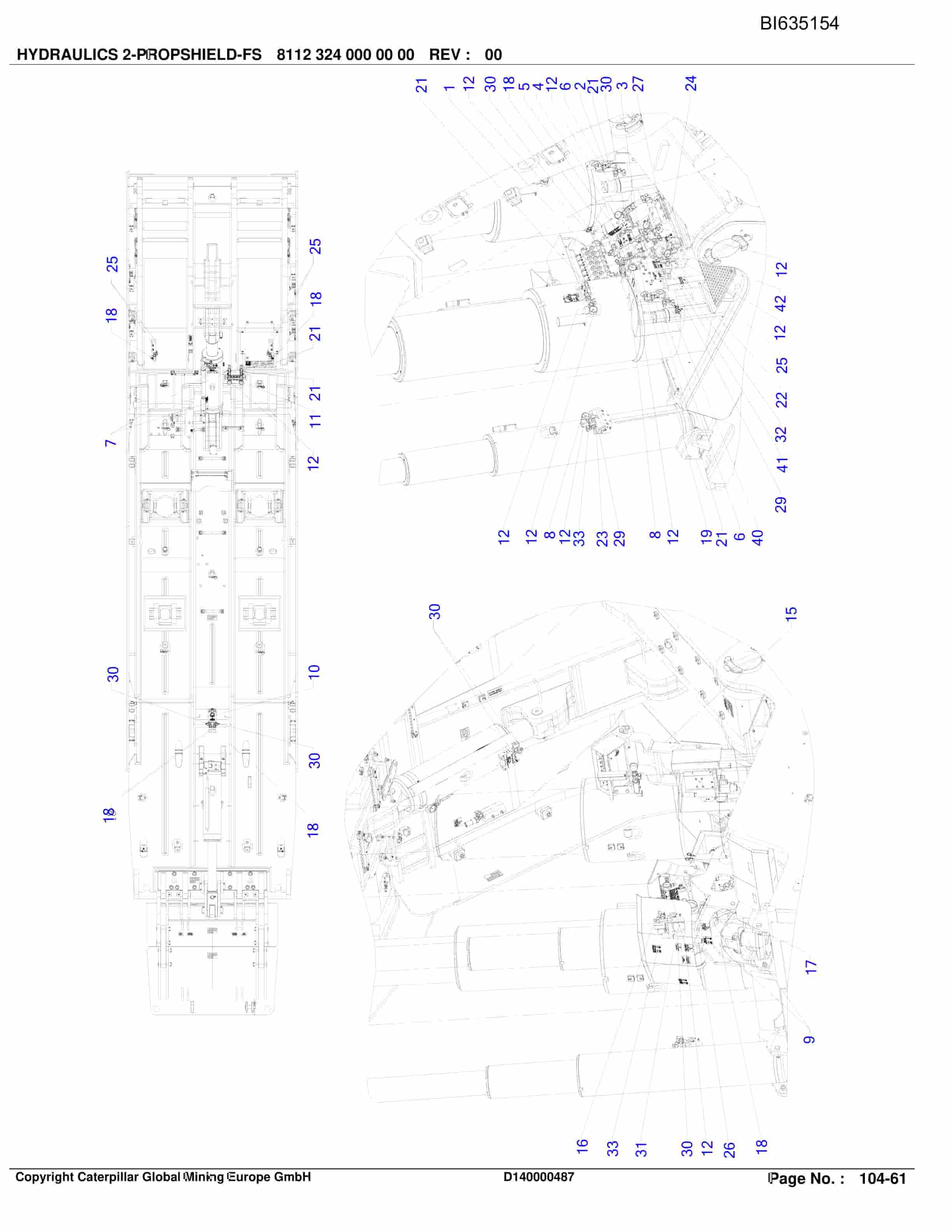 Caterpillar Narrabri Roof Support And Accessories Parts Manual BI635154-3