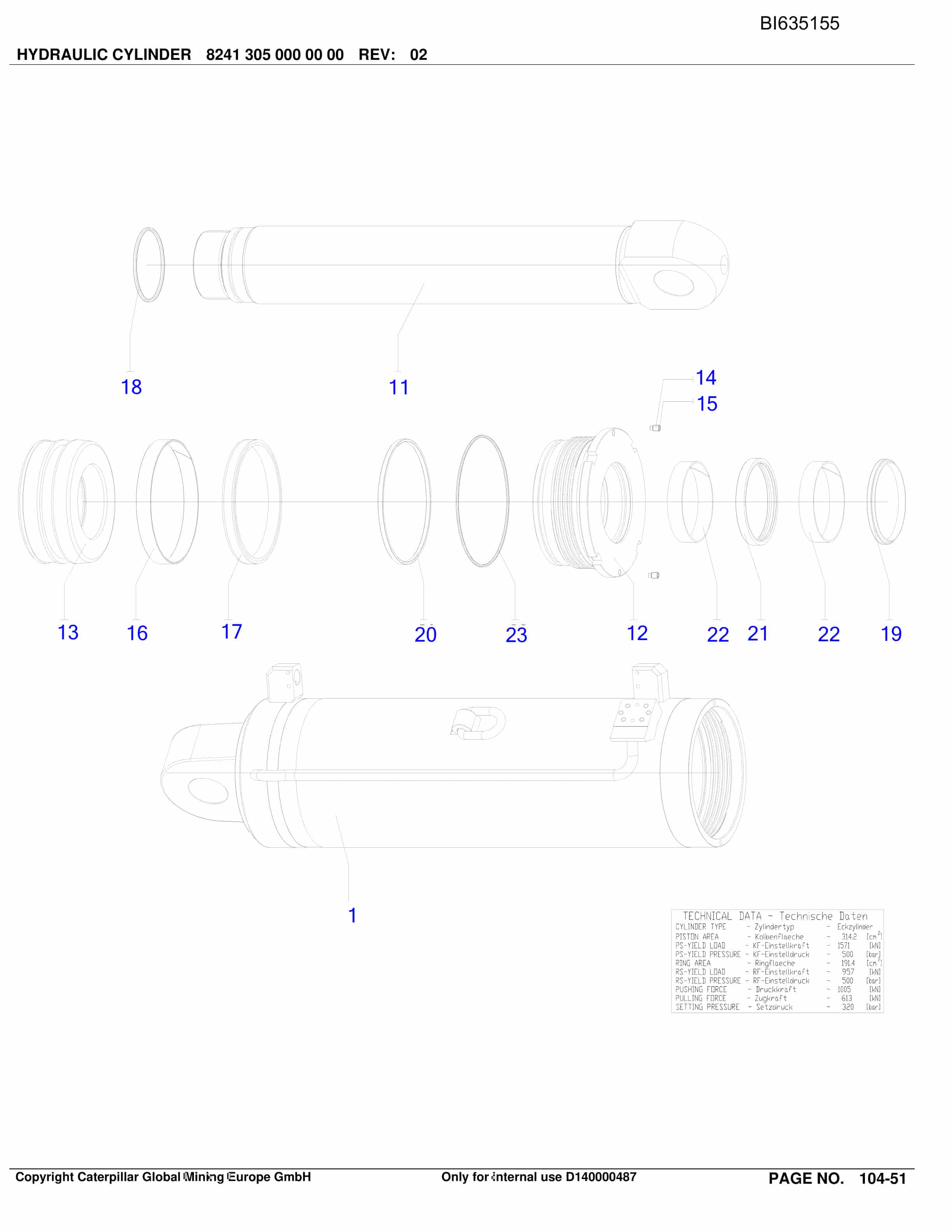 Caterpillar Narrabri Roof Support And Accessories Parts Manual BI635155-3