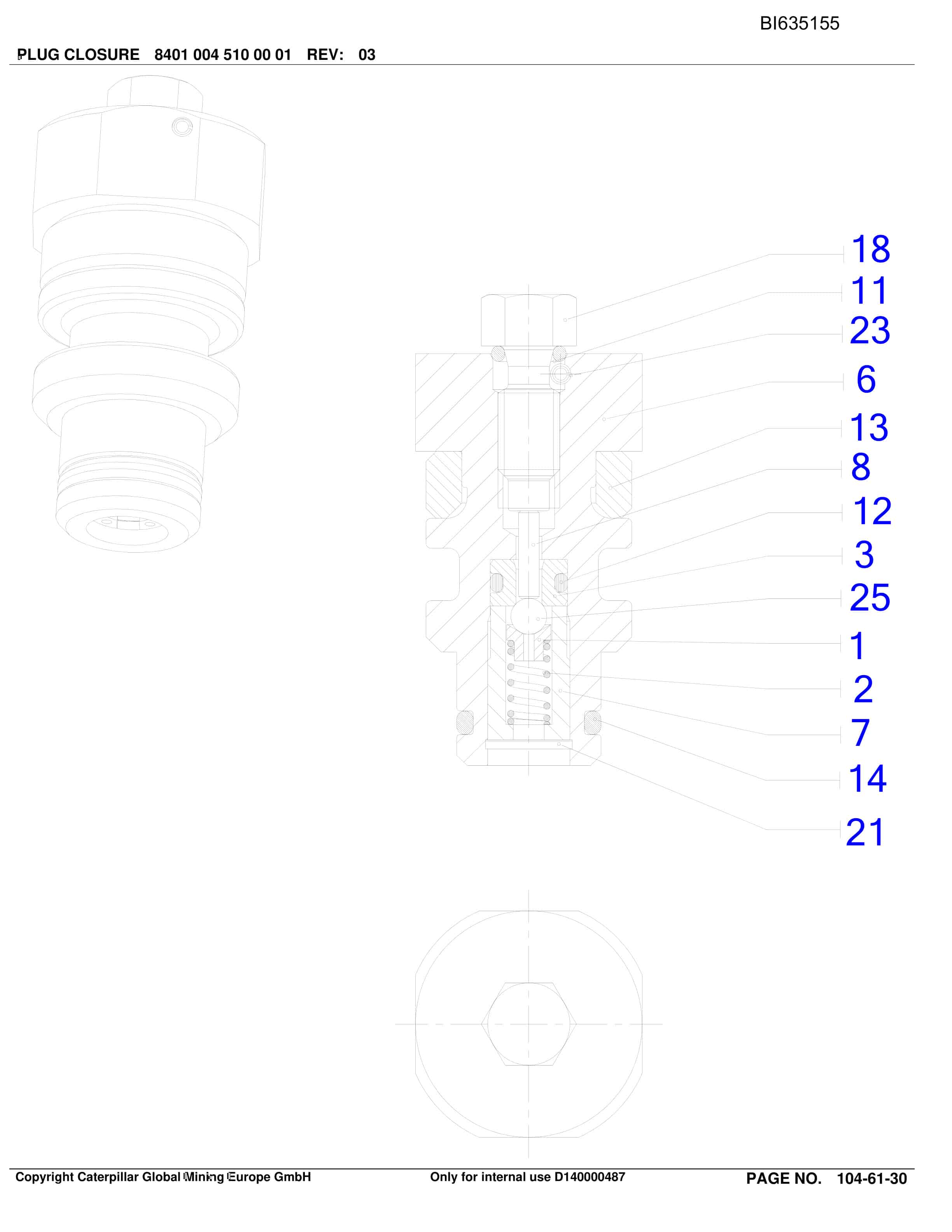 Caterpillar Narrabri Roof Support And Accessories Parts Manual BI635155-5