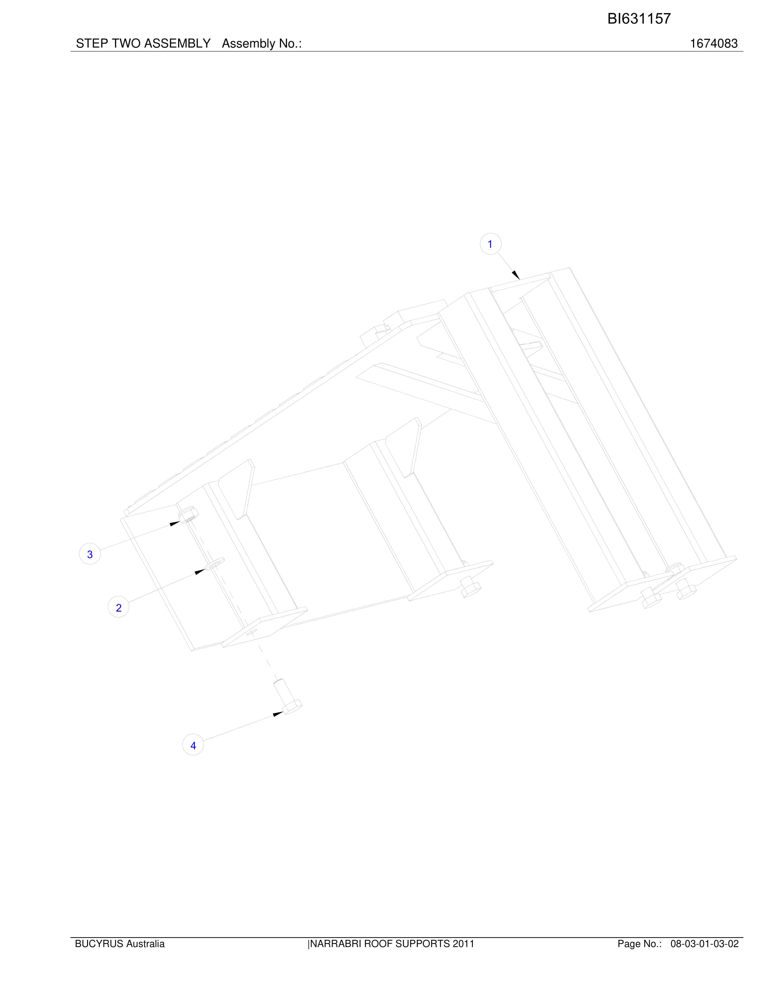 Caterpillar Narrabri Roof Supports Parts Manual BI631157-4