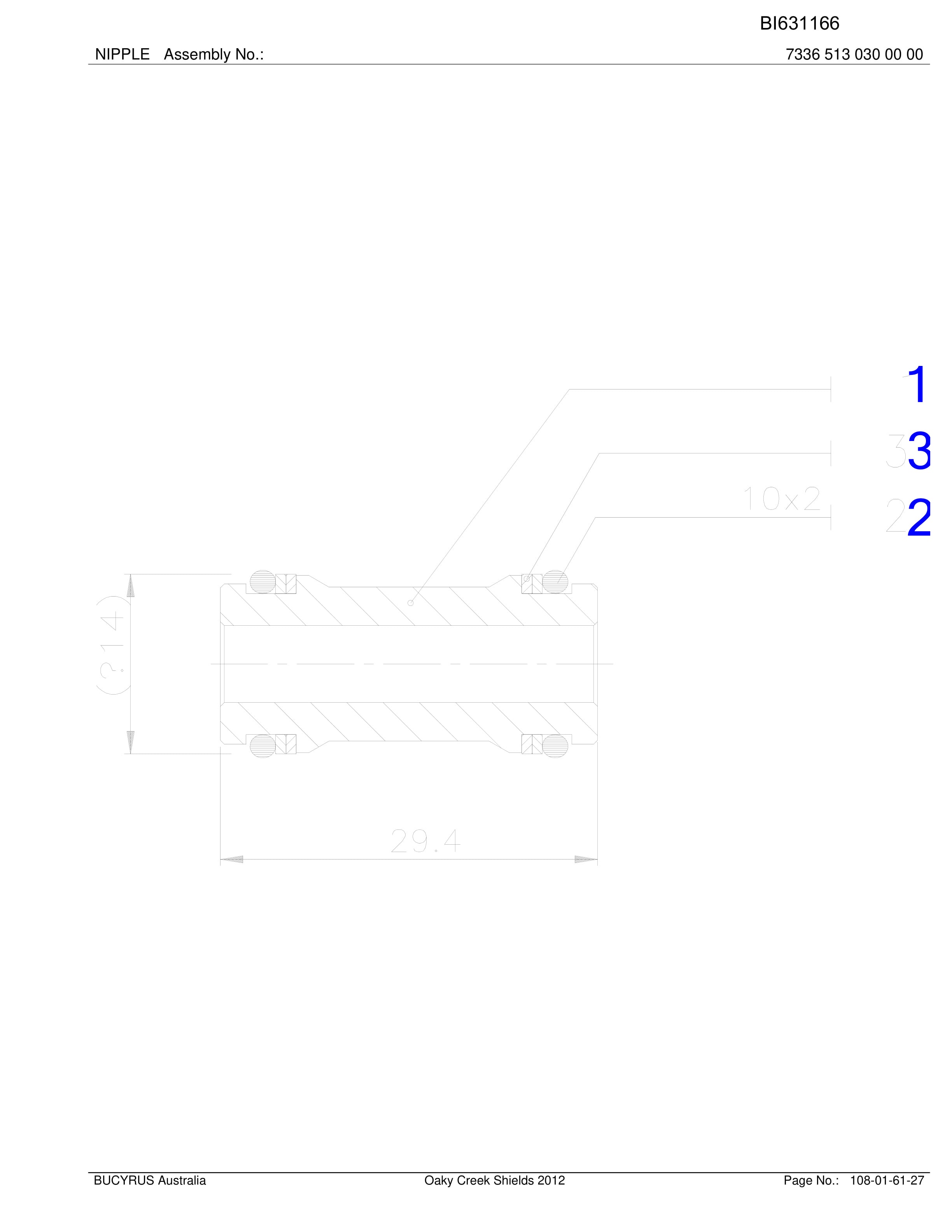 Caterpillar Oaky Creek Shields 2012 Parts Manual BI631166-3