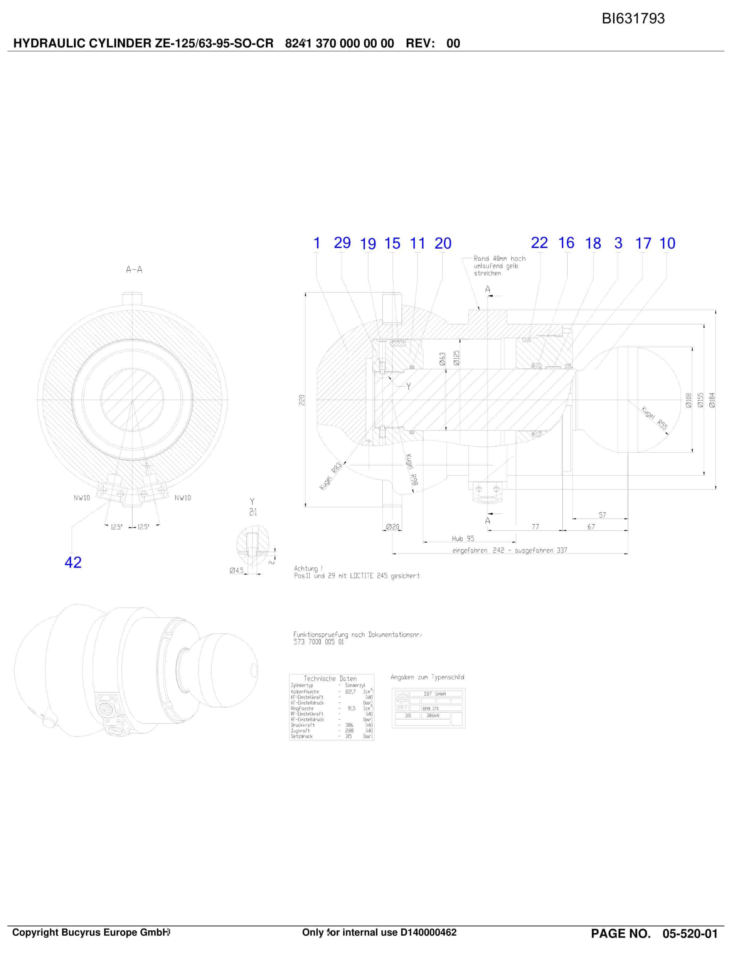 Caterpillar OBJ. China Shanxi Liliu, RHH PlowSystem Parts Manual BI631793-4