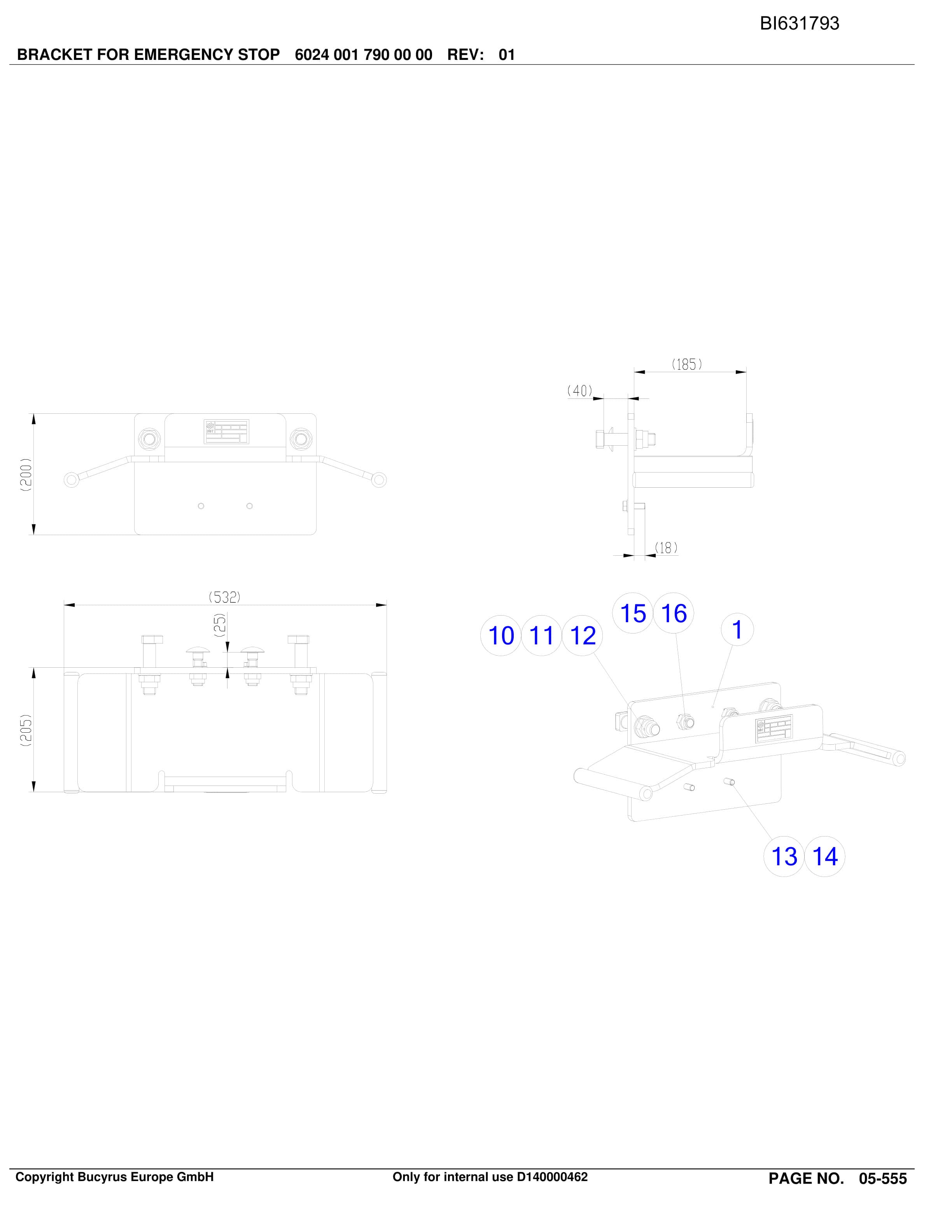 Caterpillar OBJ. China Shanxi Liliu, RHH PlowSystem Parts Manual BI631793-5