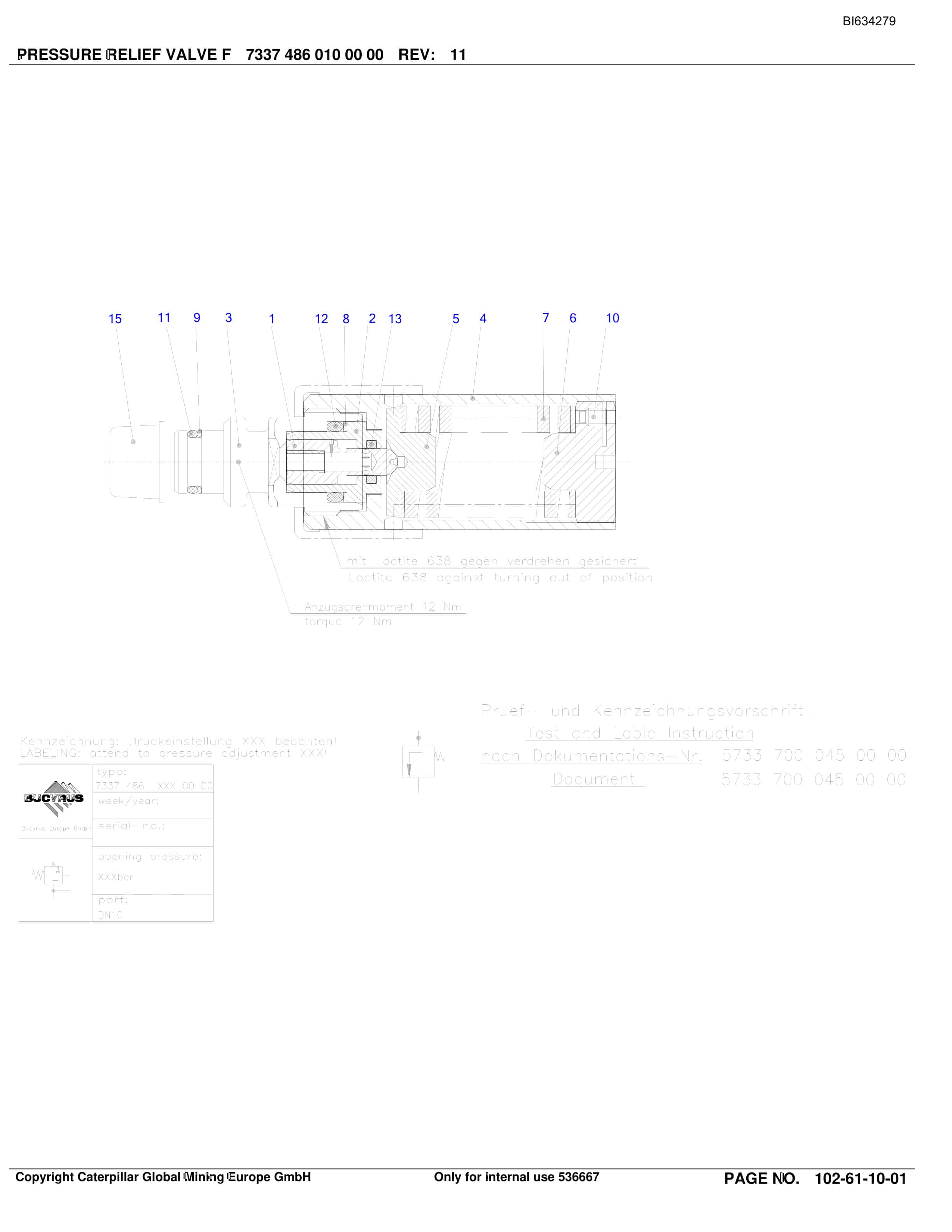 Caterpillar OBJ.AUS.BMA Roof Support A. Accessories Parts Manual BI634279-2