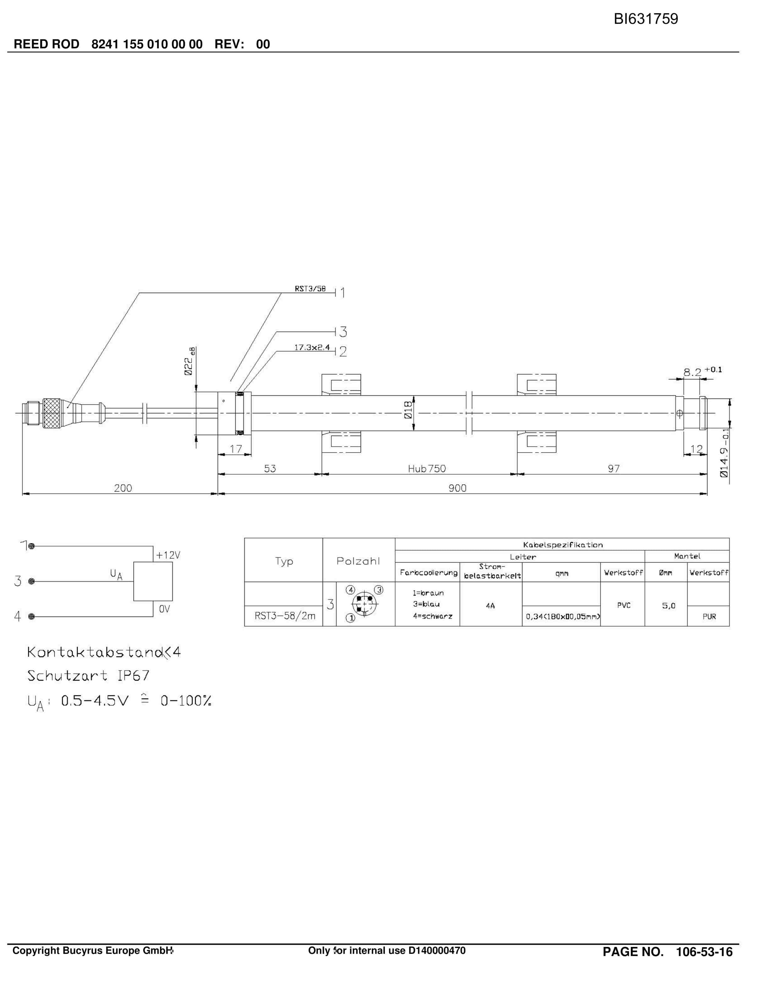 Caterpillar OBJ.AUS.BMA Roof Support Parts Manual BI631759-3