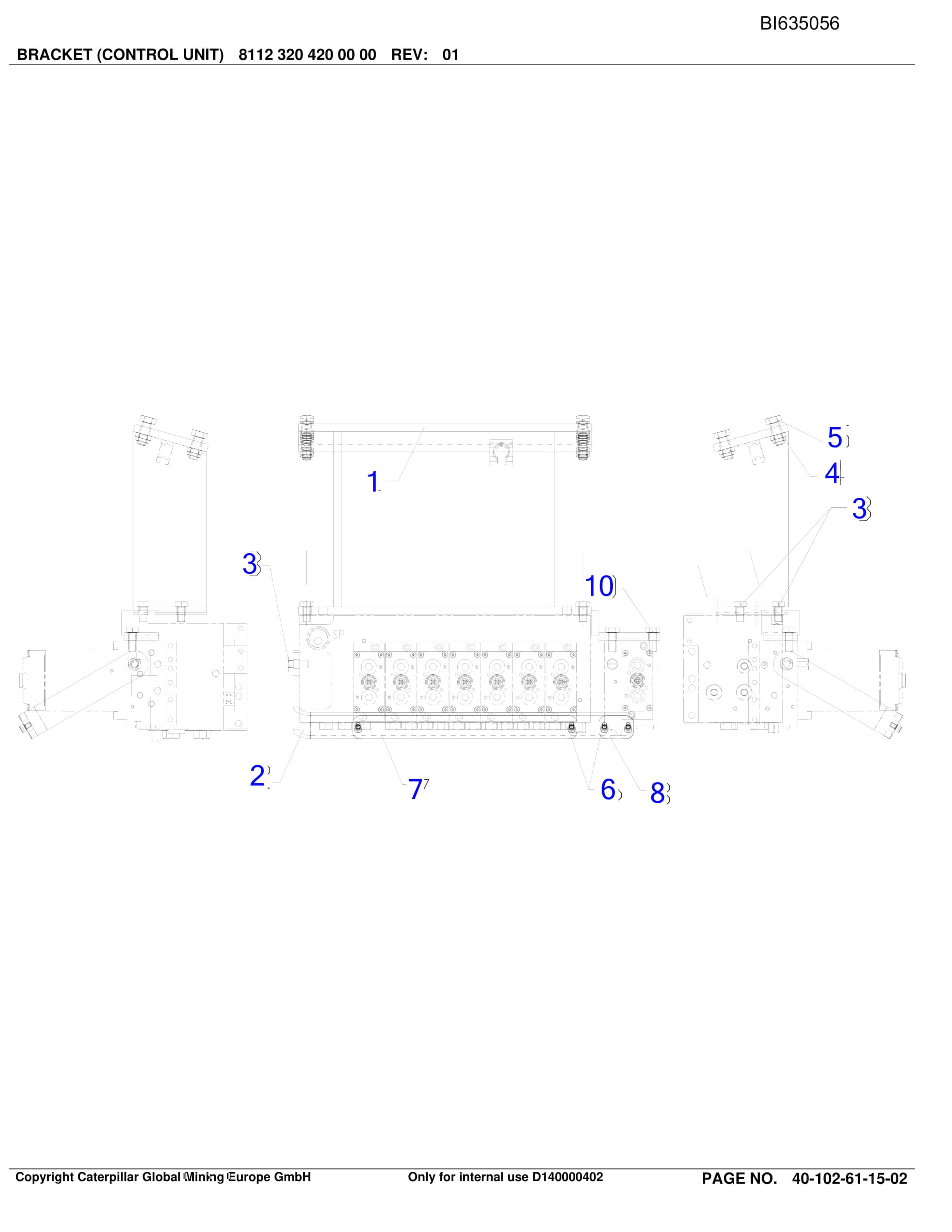 Caterpillar OBJ.IN.ADRRIYALA Shearer, COMPLETE SYST Parts Manual BI635056-4
