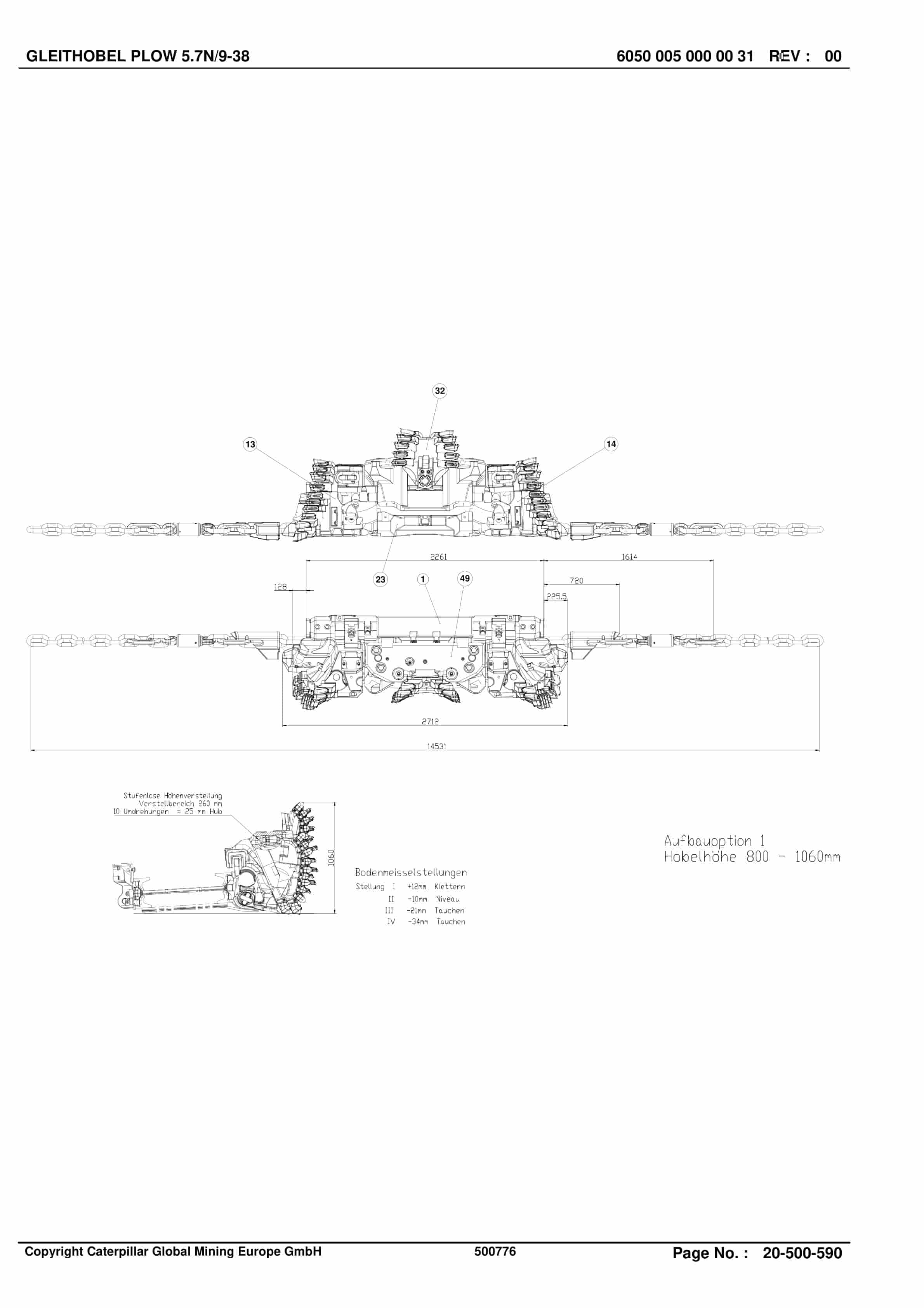 Caterpillar Plow System Spare Parts List BI628364-2