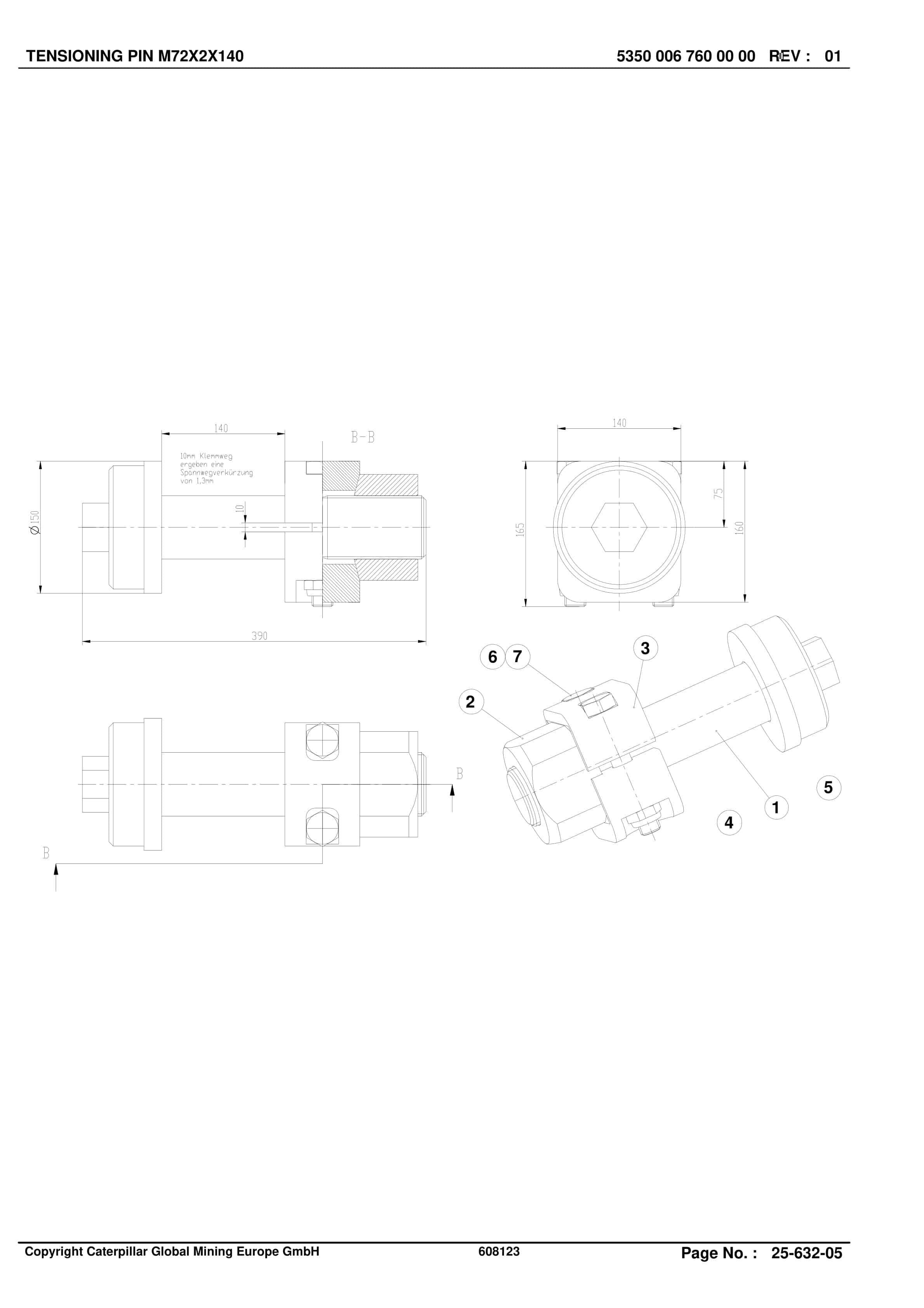Caterpillar Rear Conveyor, Beamed StageLoader Parts Manual BI628676-5