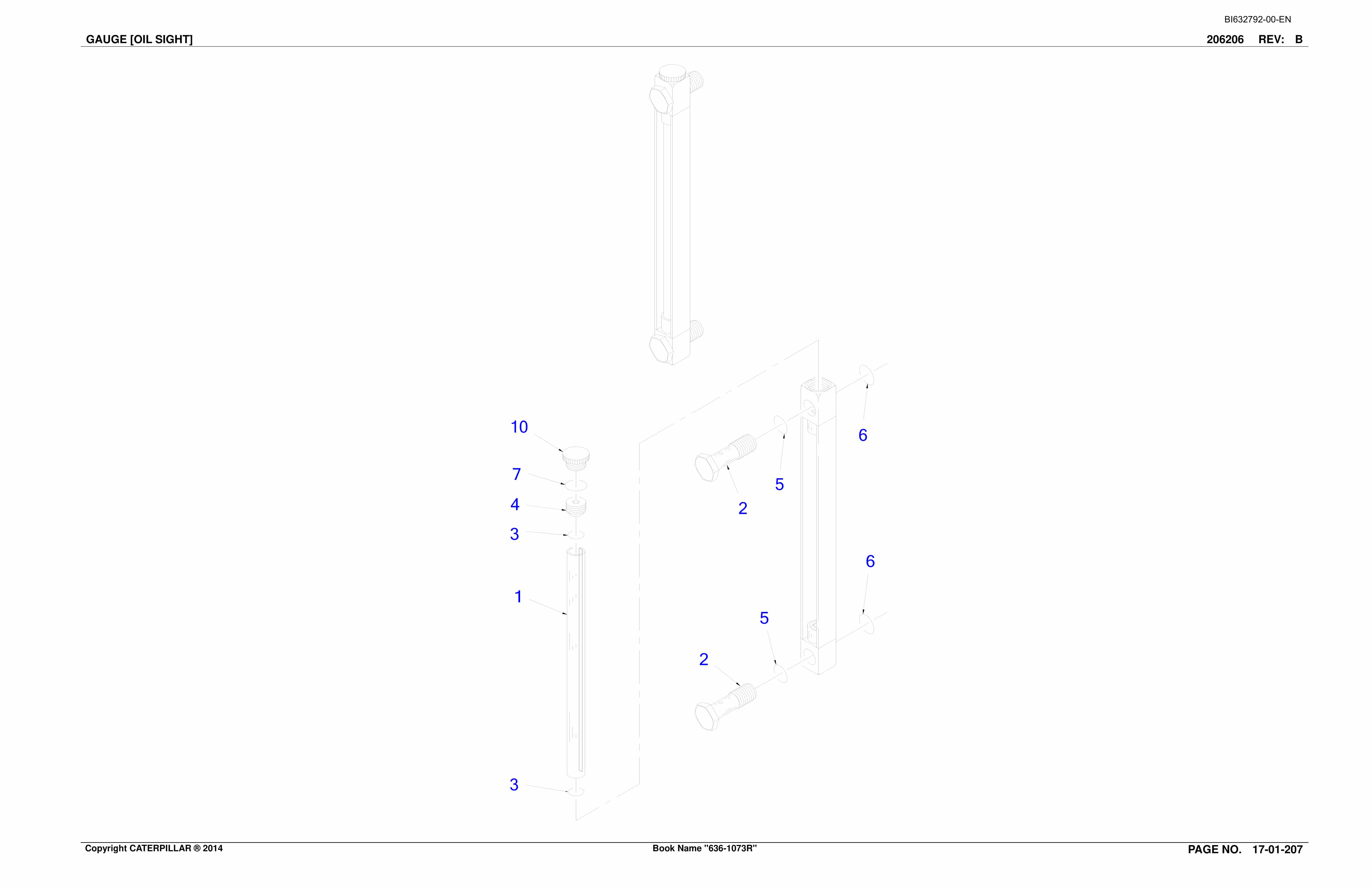 Caterpillar Roof Support Carrier Parts Catalog BI632792-4