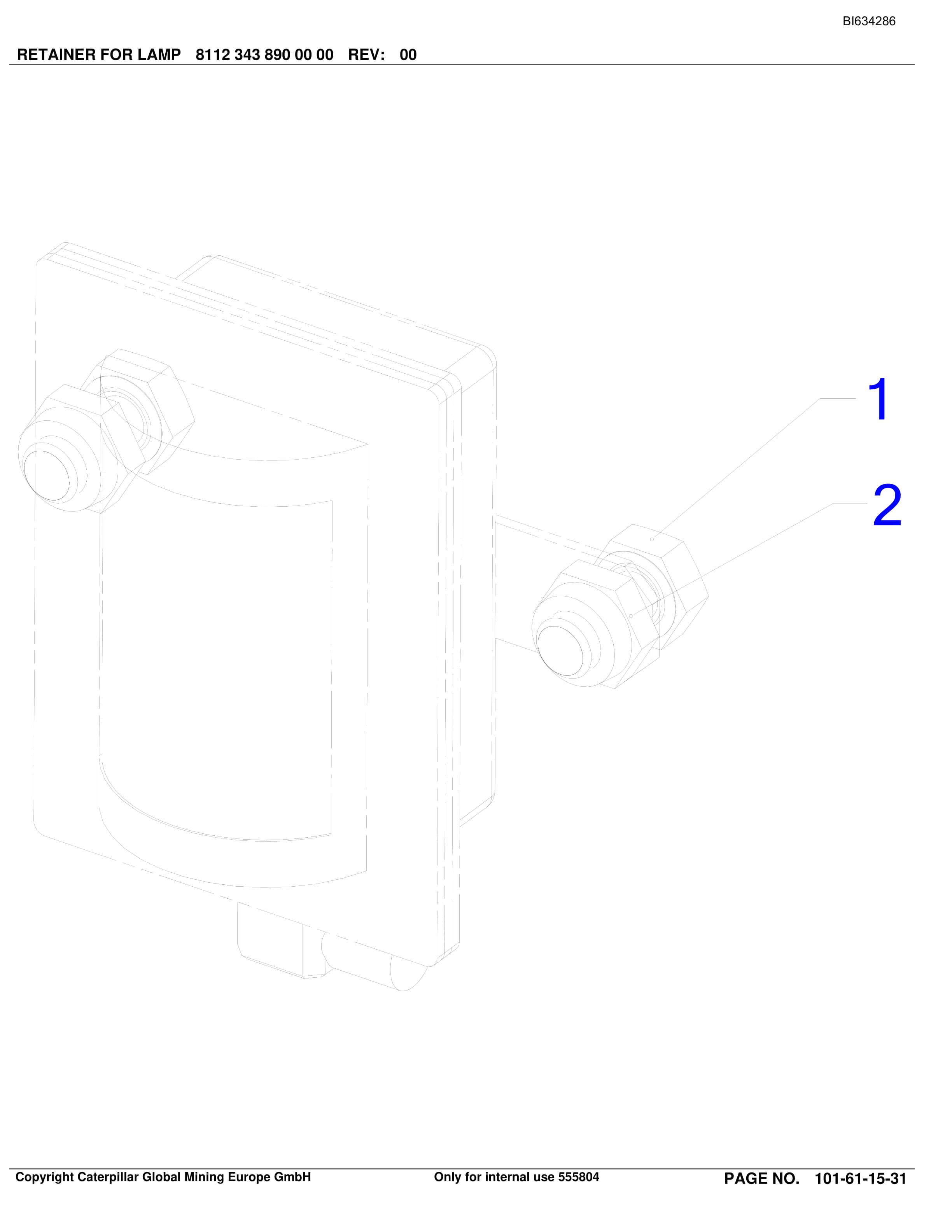 Caterpillar Roof Support KESTREL Face Extension Parts Manual BI634286-5