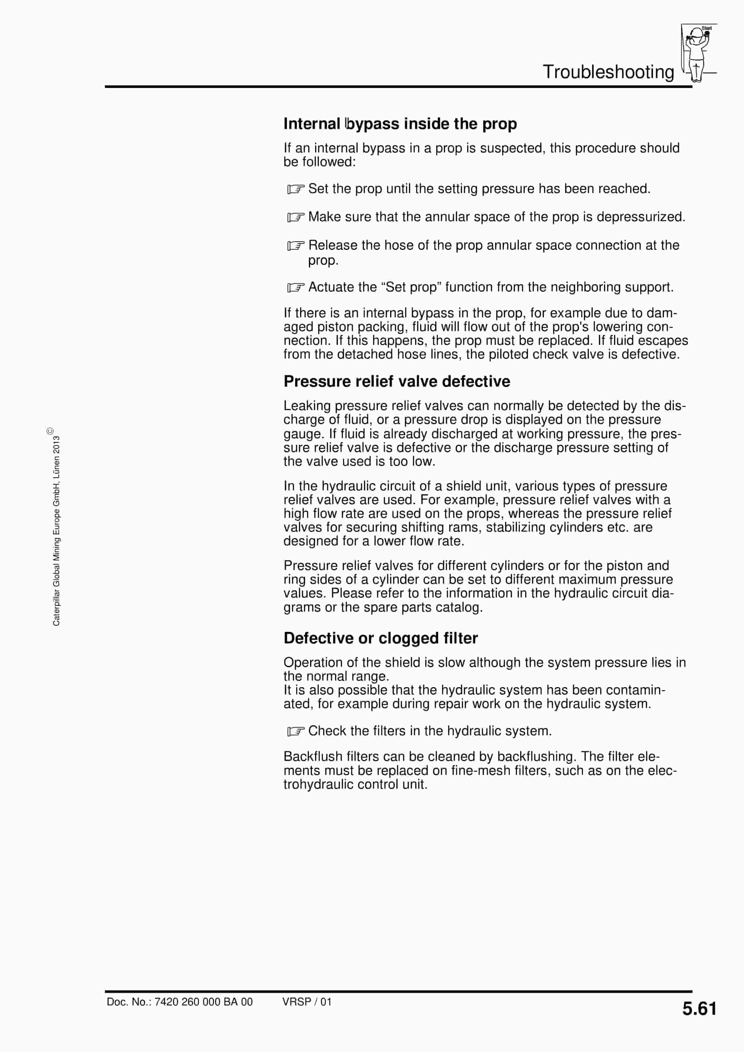Caterpillar Roof Support Operation And Maintenance Manual BI628449-3