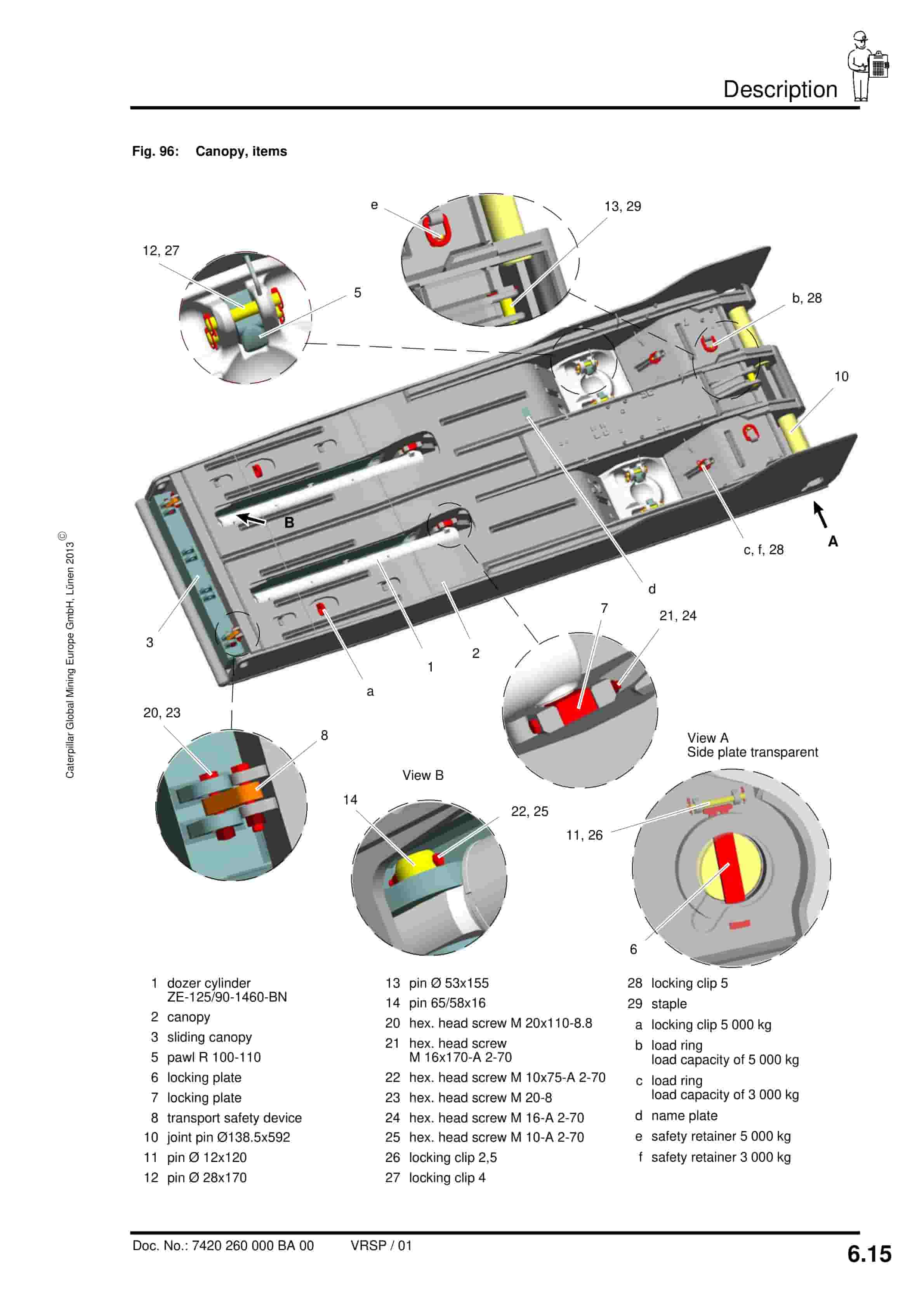 Caterpillar Roof Support Operation And Maintenance Manual BI628449-4
