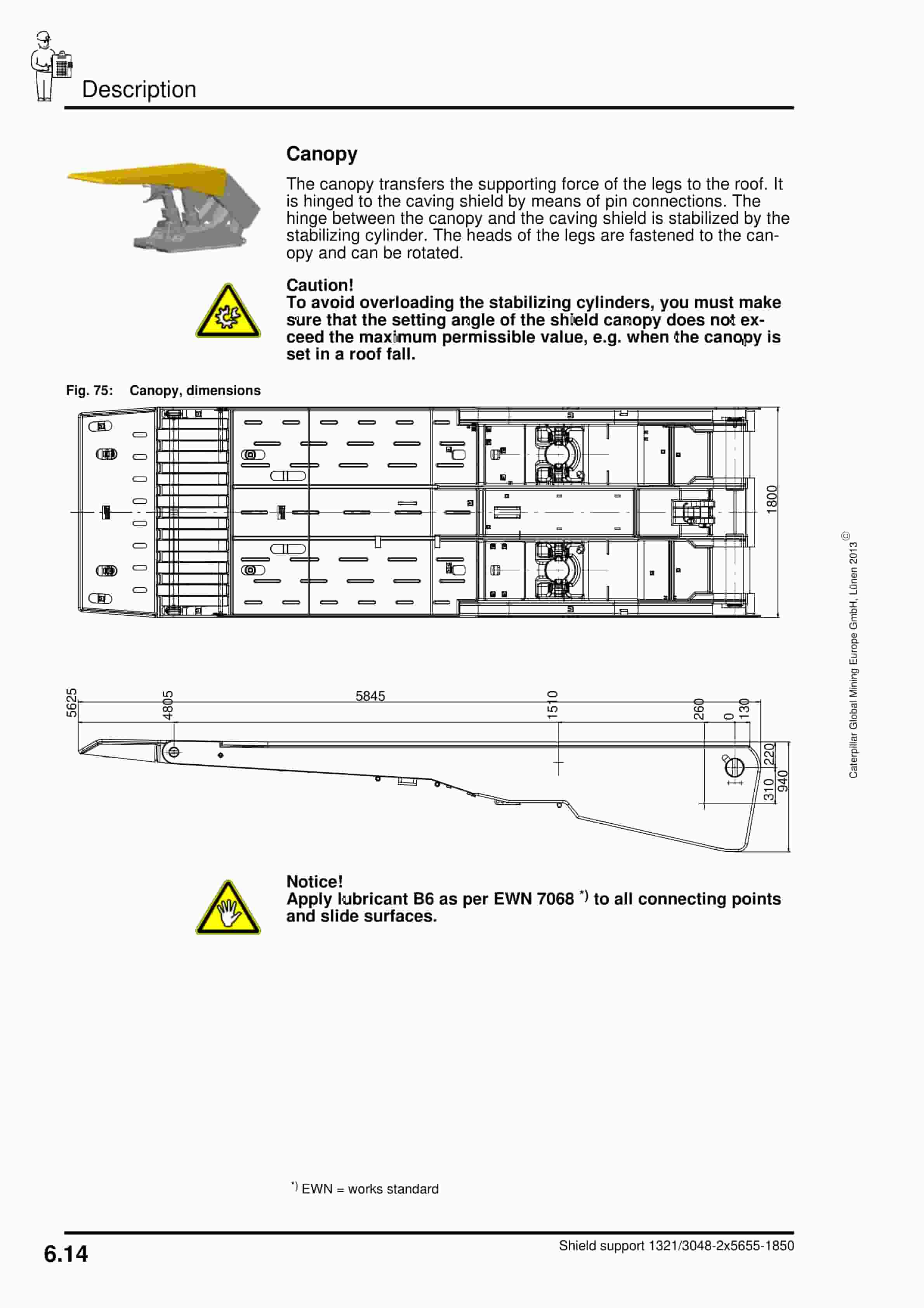 Caterpillar Roof Support Operation And Maintenance Manual BI628534-5